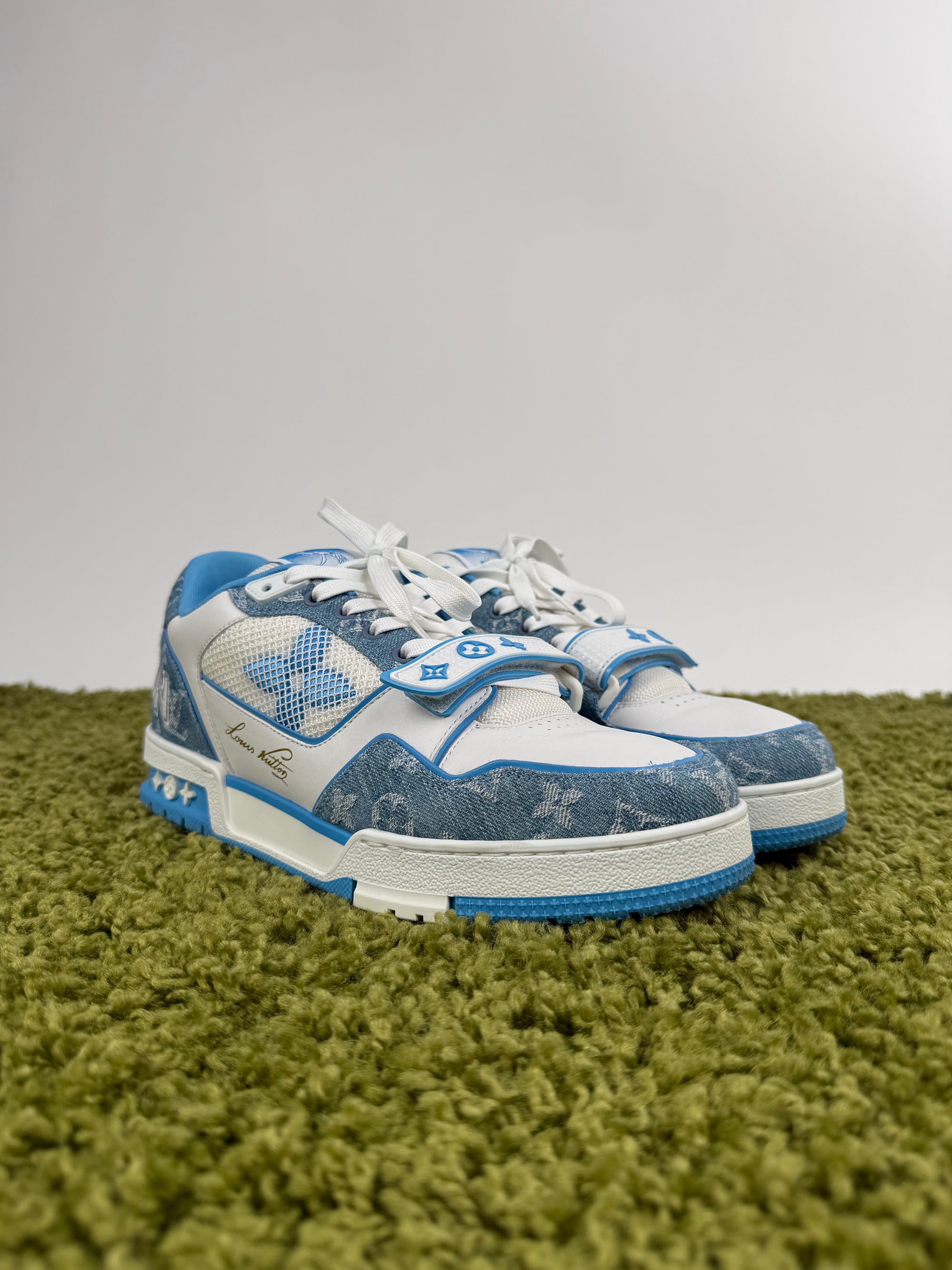 Louis Vuitton Trainer In Denim Azzurra 8
