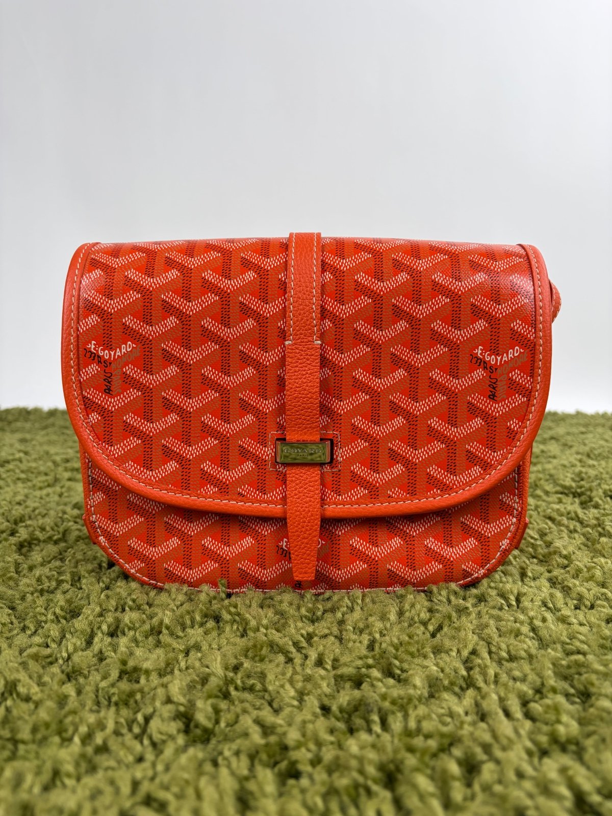 Borsa Goyard Belvedere PM in tela Goyardine Arancione - Second Hand Di Fiore