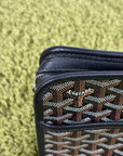 Pochette Goyard Jouvence MM in tela Goyardine Nera