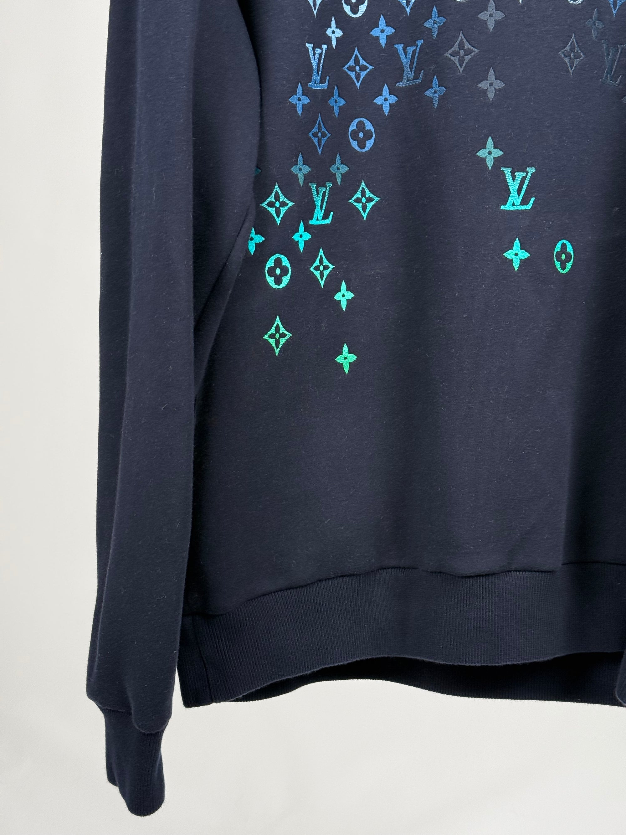 Felpa Louis Vuitton Size XXL blu azzurra a verde