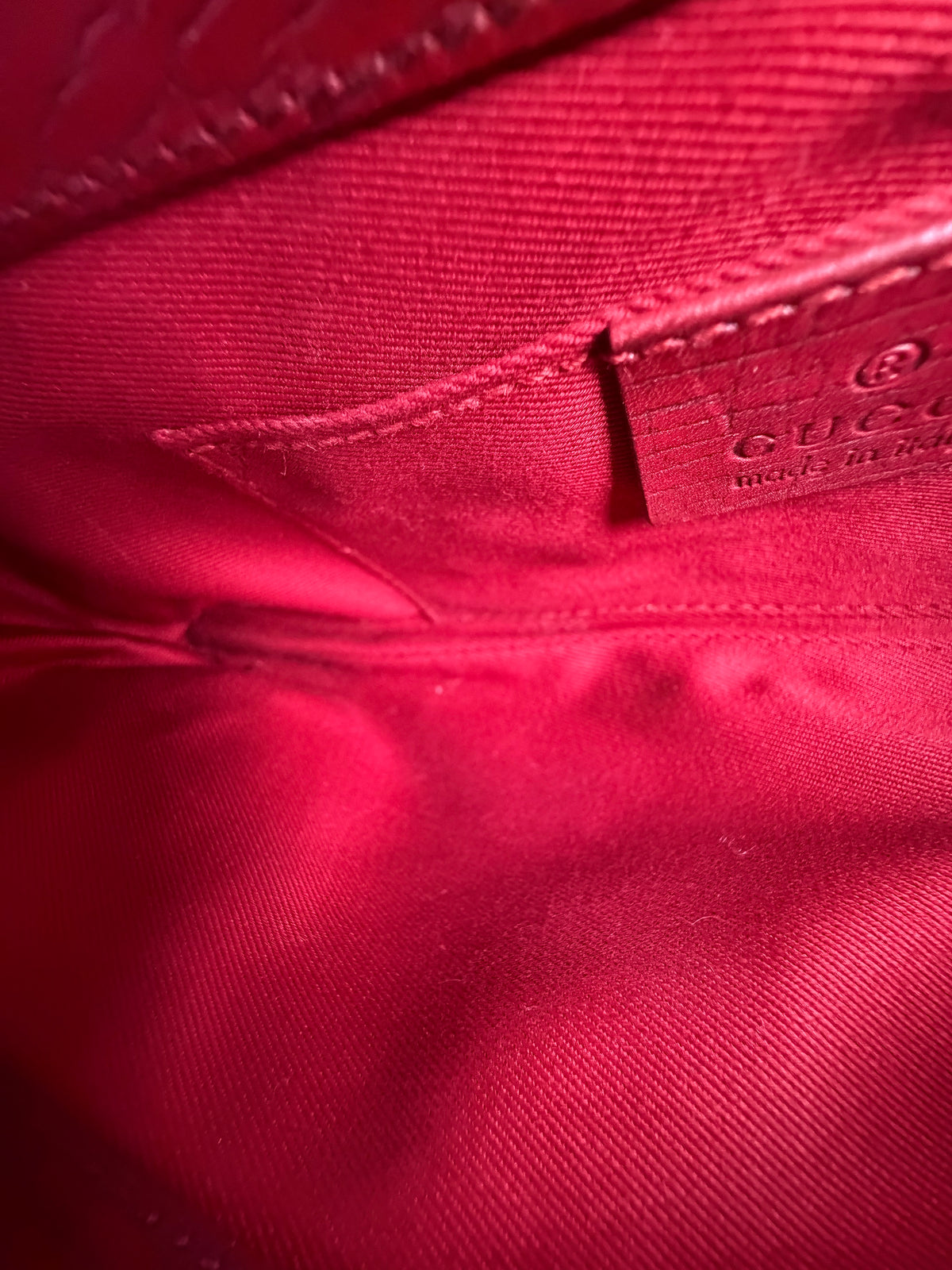 Borsa Gucci Horsebit Chain Rossa