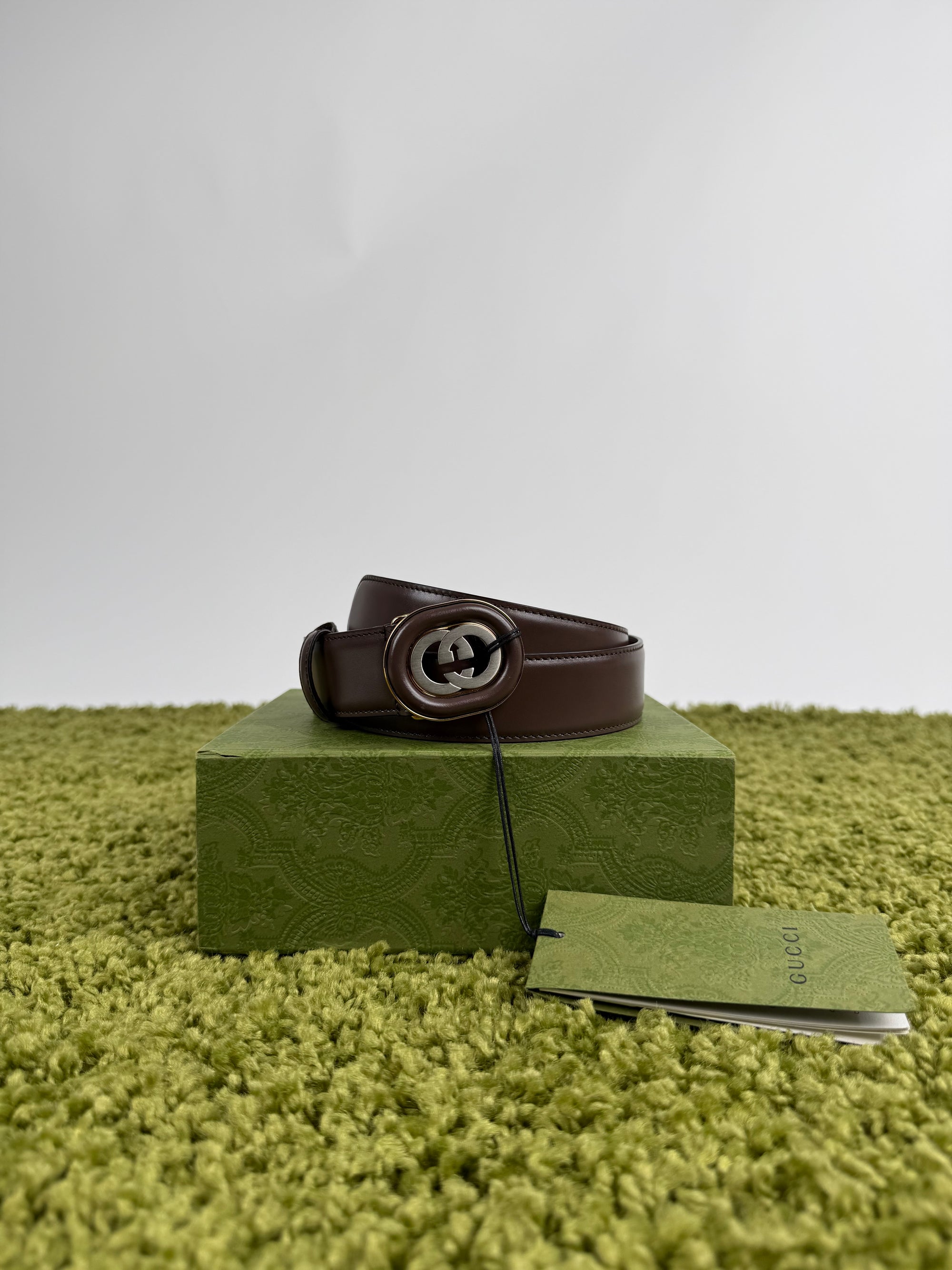 Cintura Gucci in pelle marrone