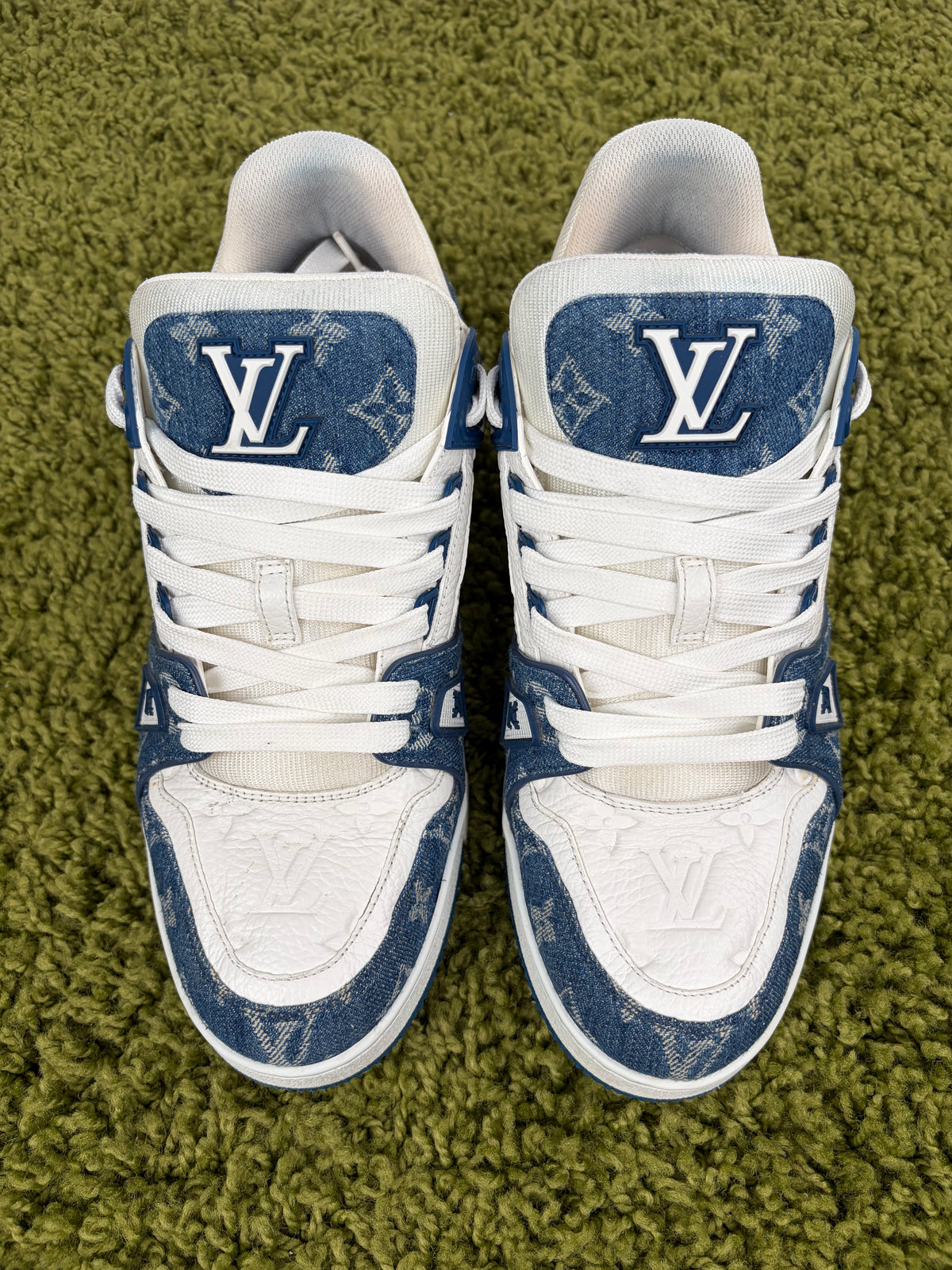 Louis Vuitton Trainer in Denim Blu 8.5