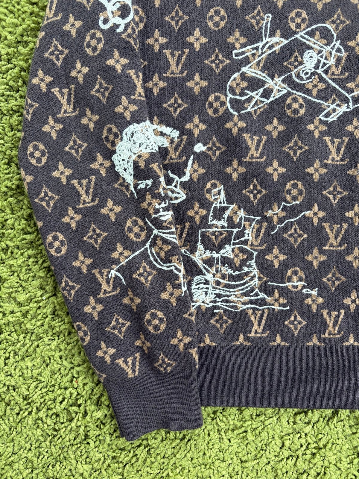 Maglione Louis Vuitton Monogram Marrone S - Second Hand Di Fiore