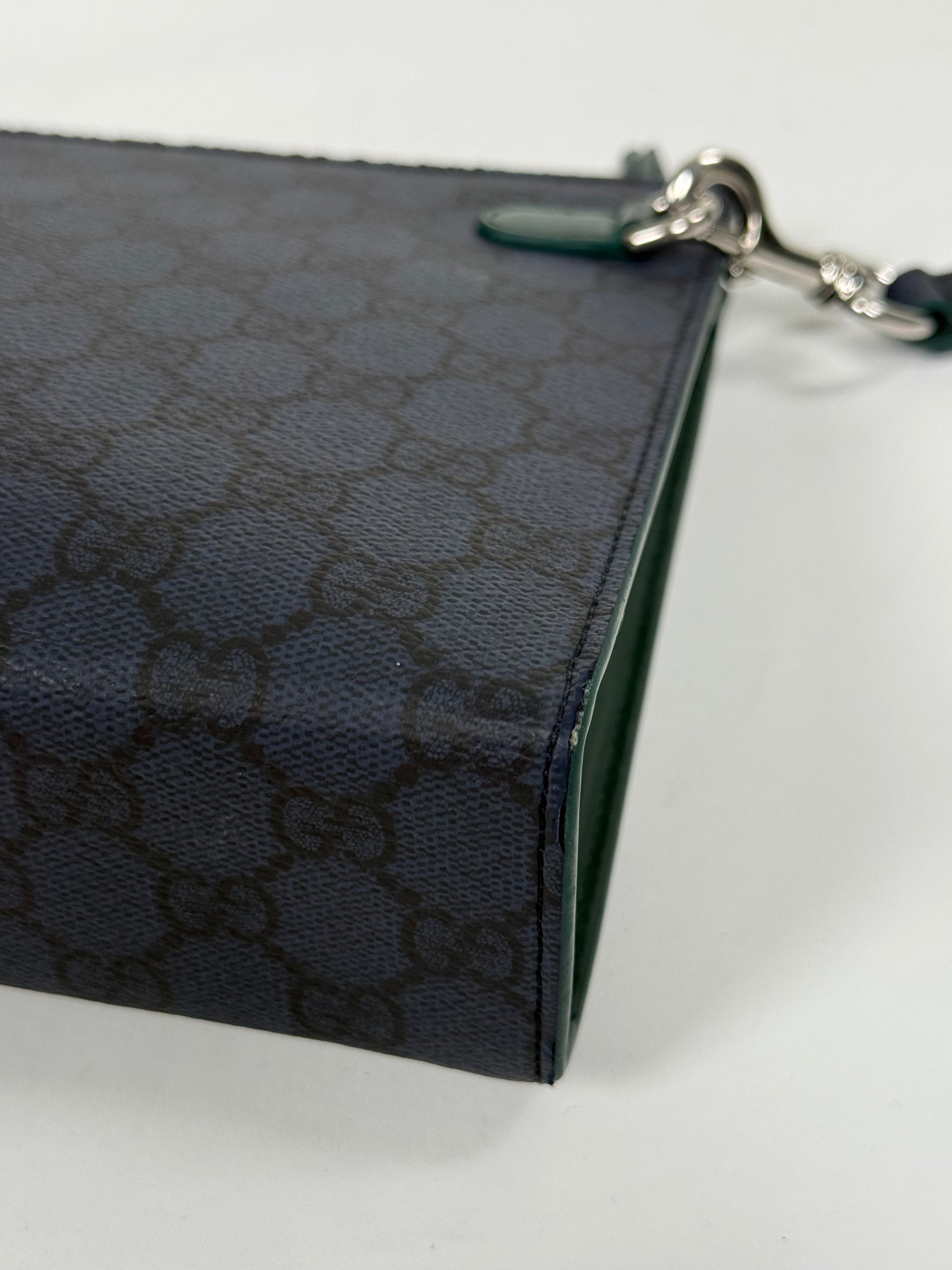 Pochette Gucci blu e verde