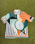 Camicia Court Abstract Casablanca Arancione Multicolor L
