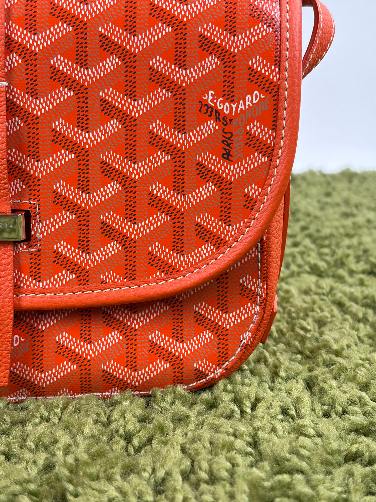 Borsa Goyard Belvedere PM in tela Goyardine Arancione