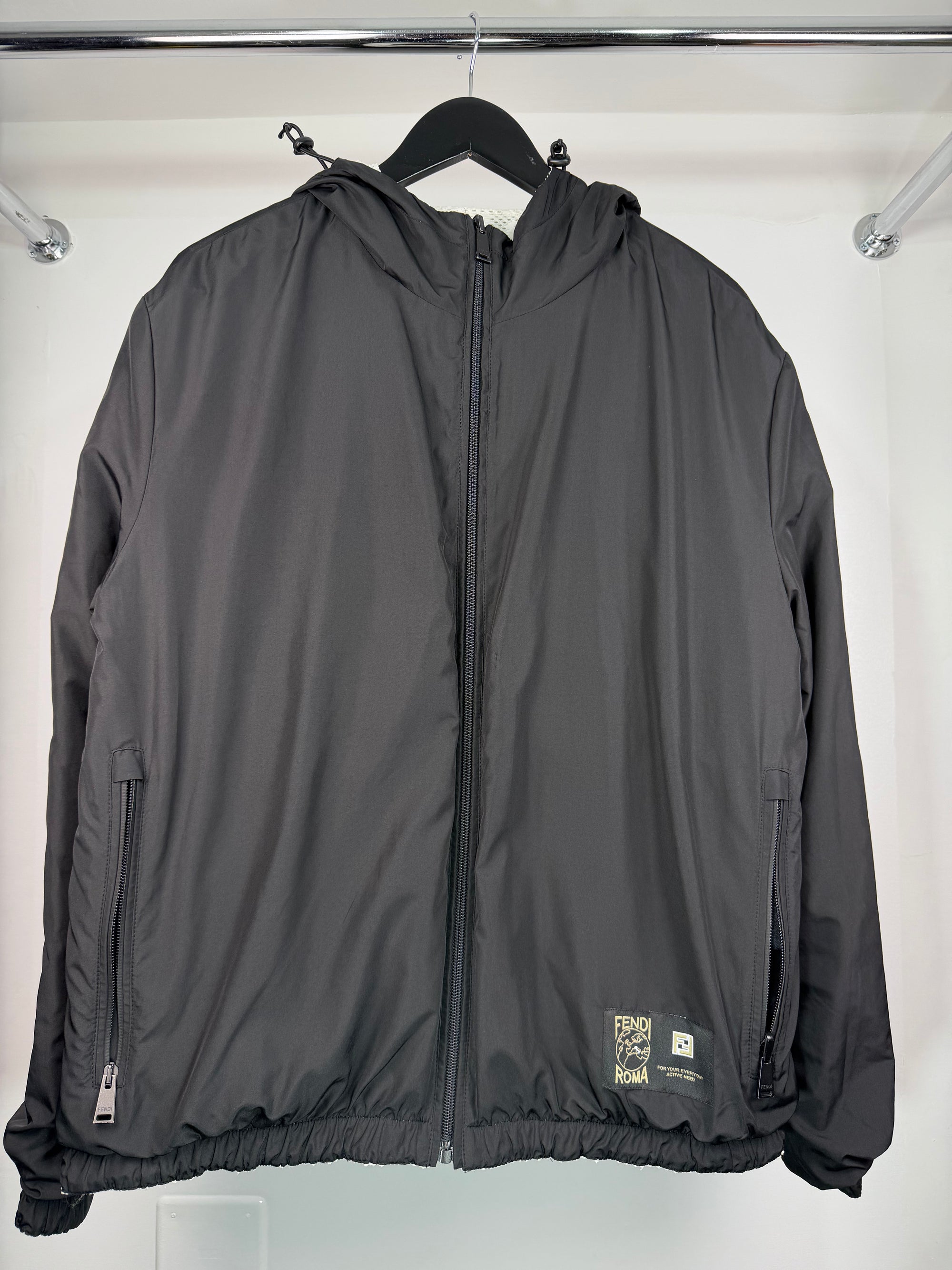 Felpa Fendi Size 50 bianca beige grigia e nera