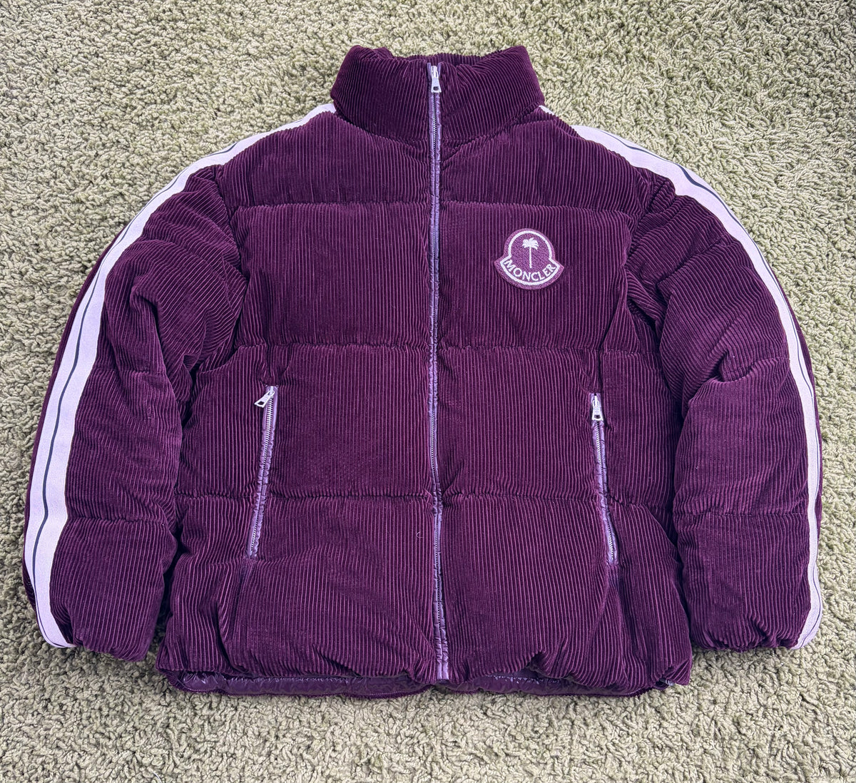 Giubbotto Moncler X Palm Angels Bordeaux 0 - Second Hand Di Fiore