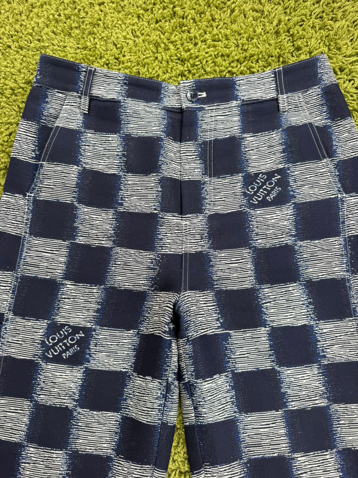 Pantalone Louis Vuitton damier 50 blu