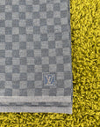 Sciarpa in Lana Louis Vuitton con motivi a scacchi Damier Grigio