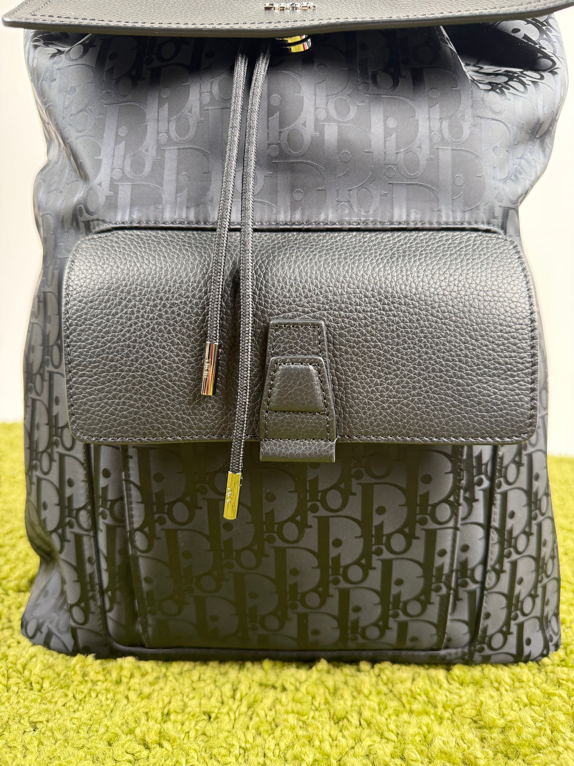 Zaino Dior in Jacquard e pelle di vitello