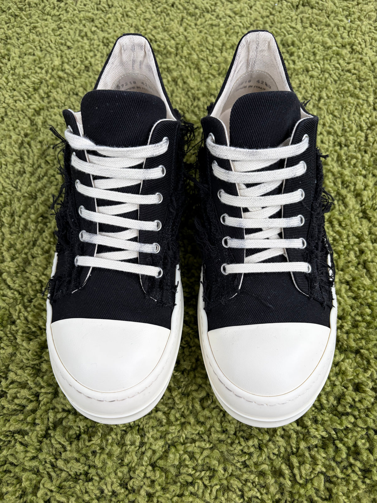 Rick Owens Ramones Low Distressed Nera 42.5