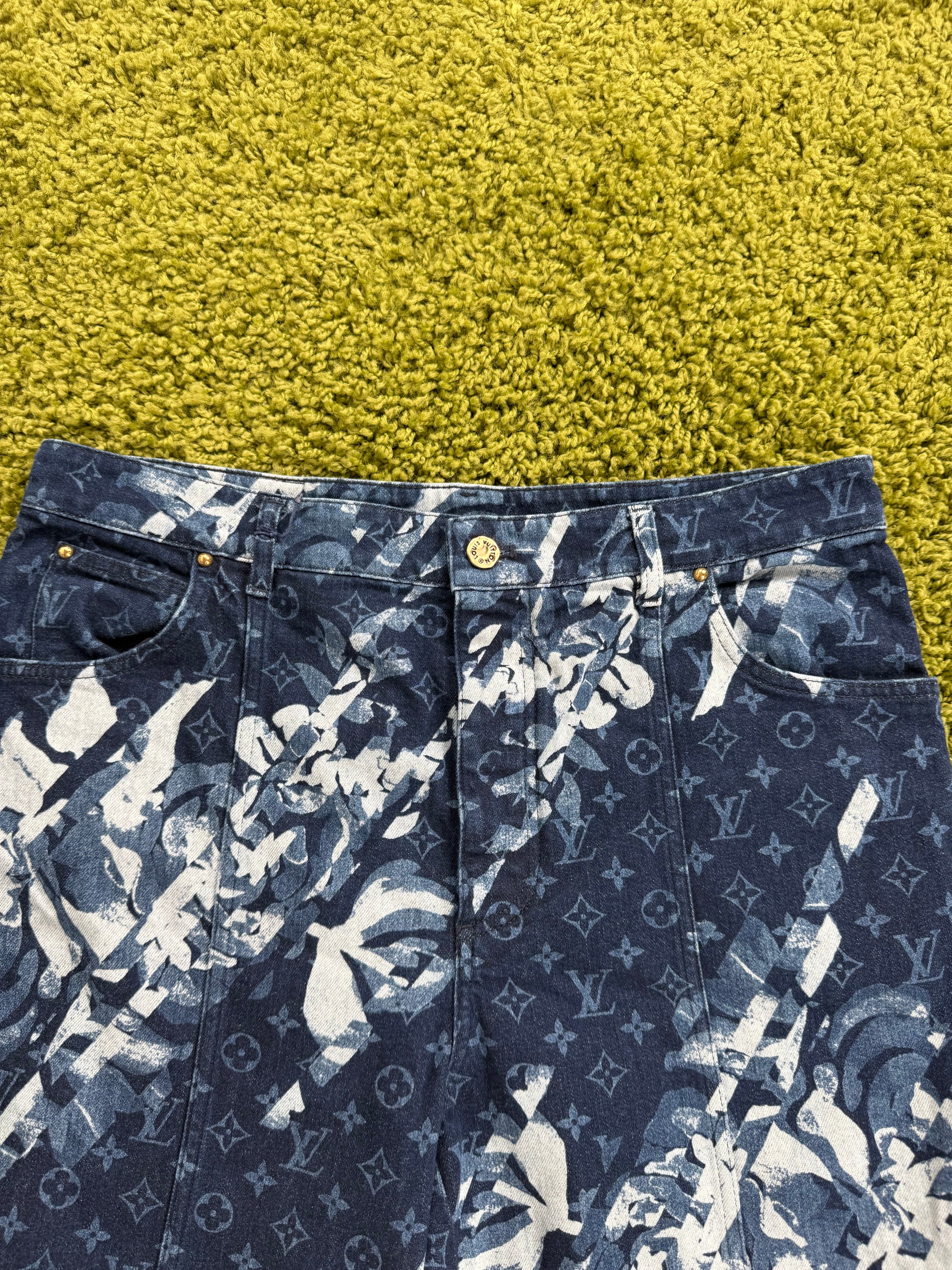 Jeans Monogram Louis Vuitton Blu 36