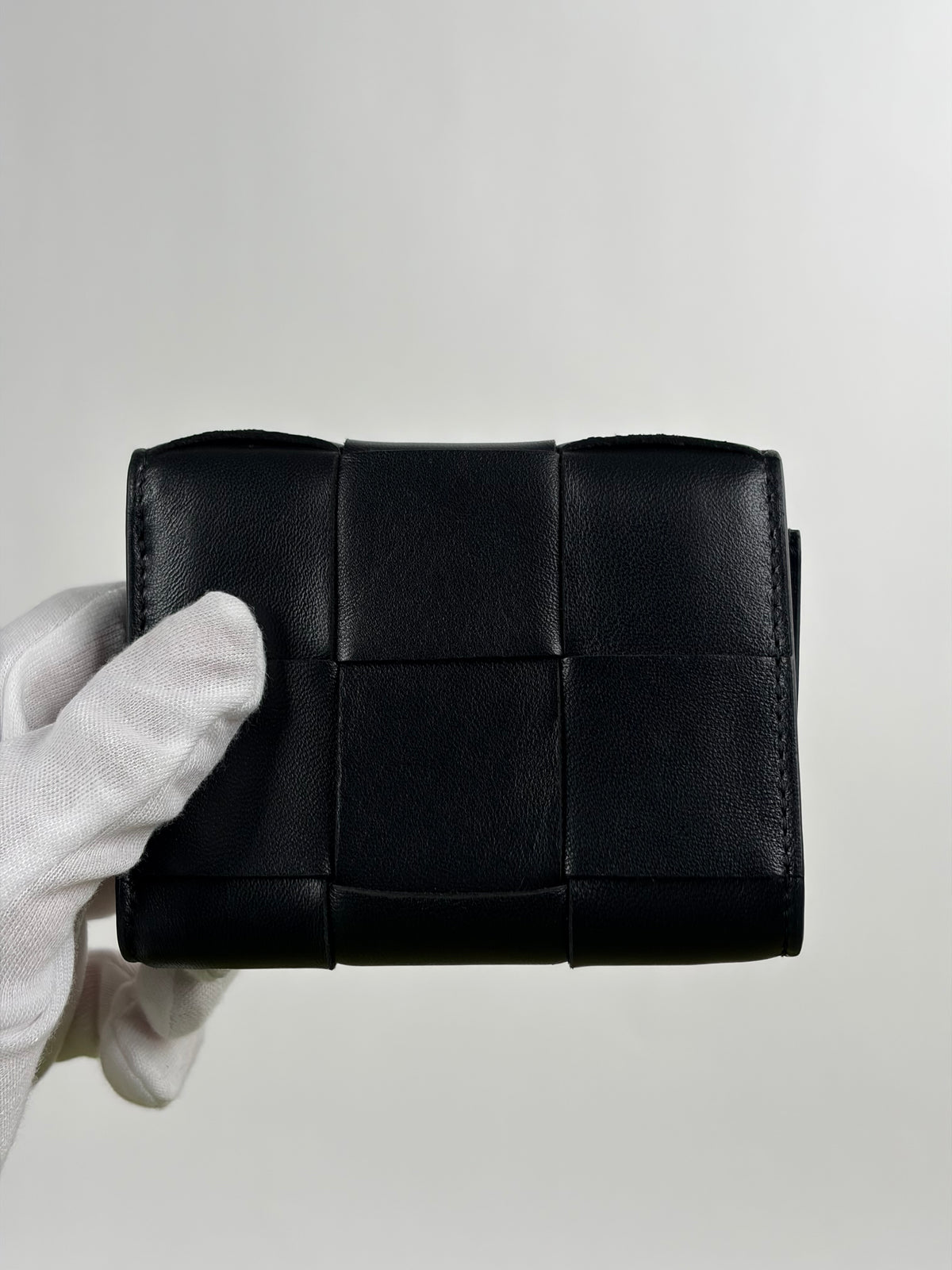 Portafoglio Bottega Veneta Tri-Fold Cassette Small Nero