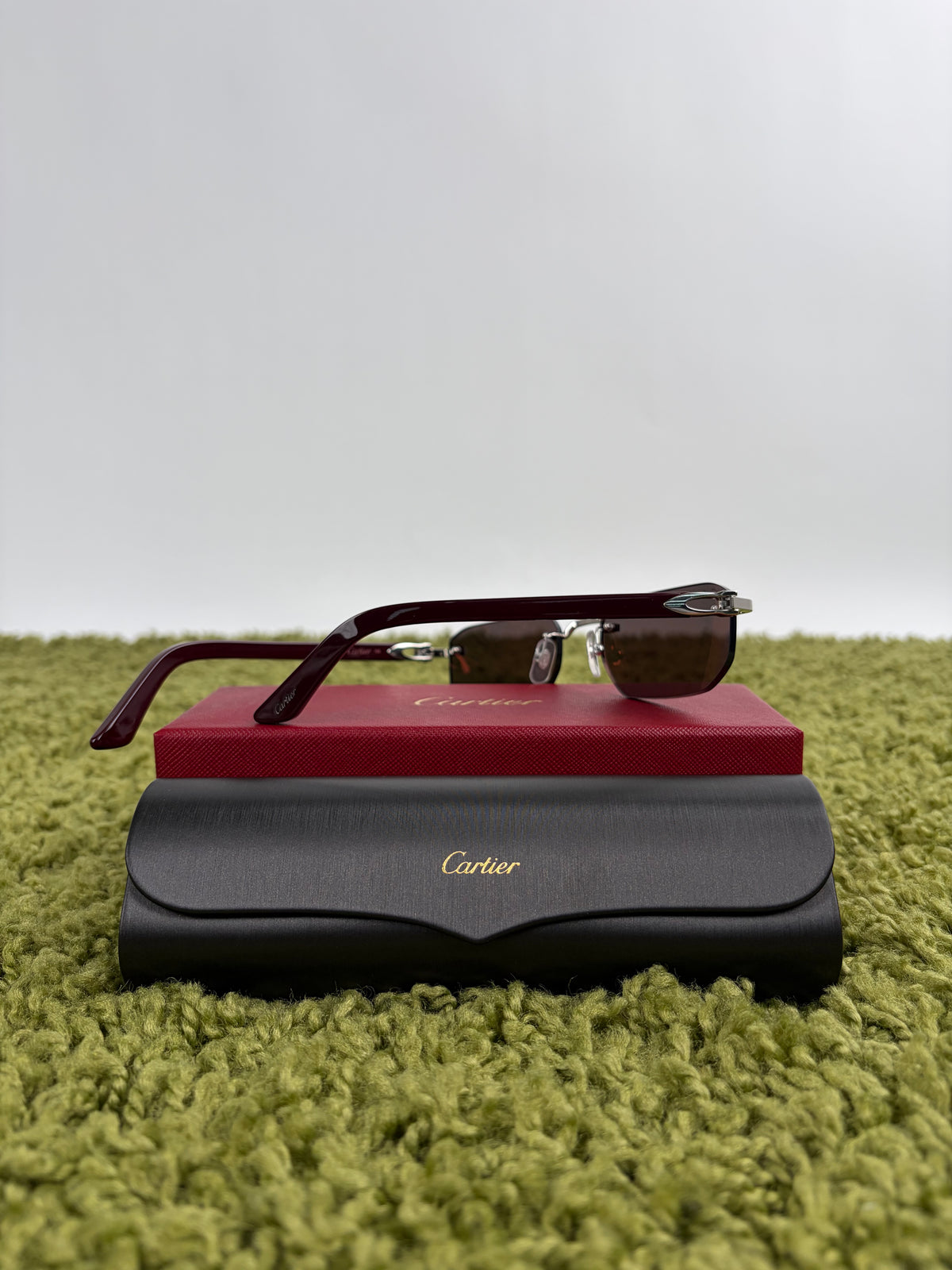 Occhiali da sole Cartier Decor C Rosso