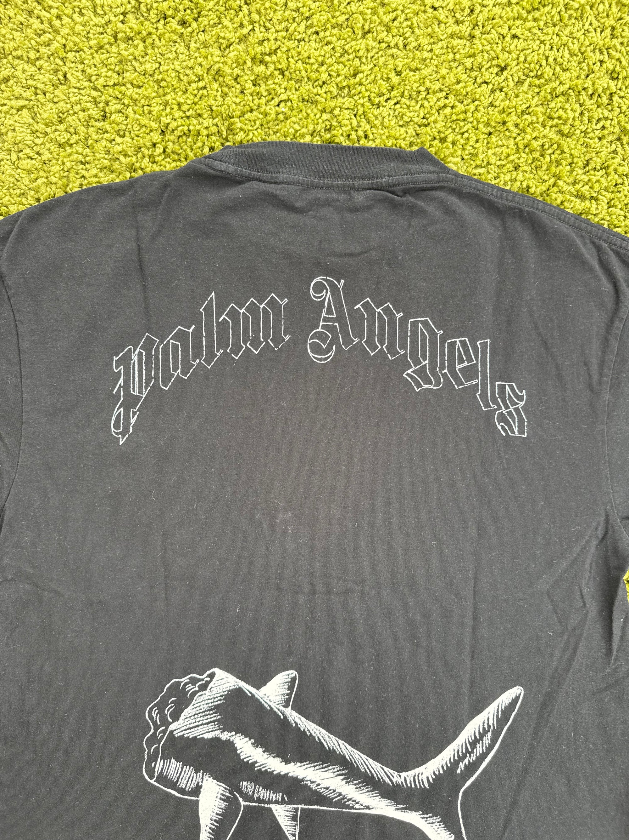 T-Shirt Palm Angels Broken Shark Nera L