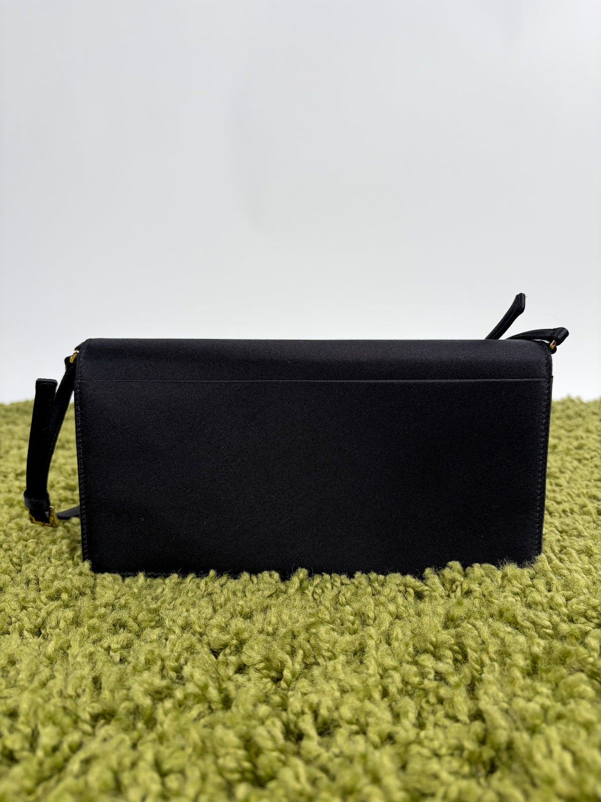 Borsa a spalla Prada Mini in raso Nero