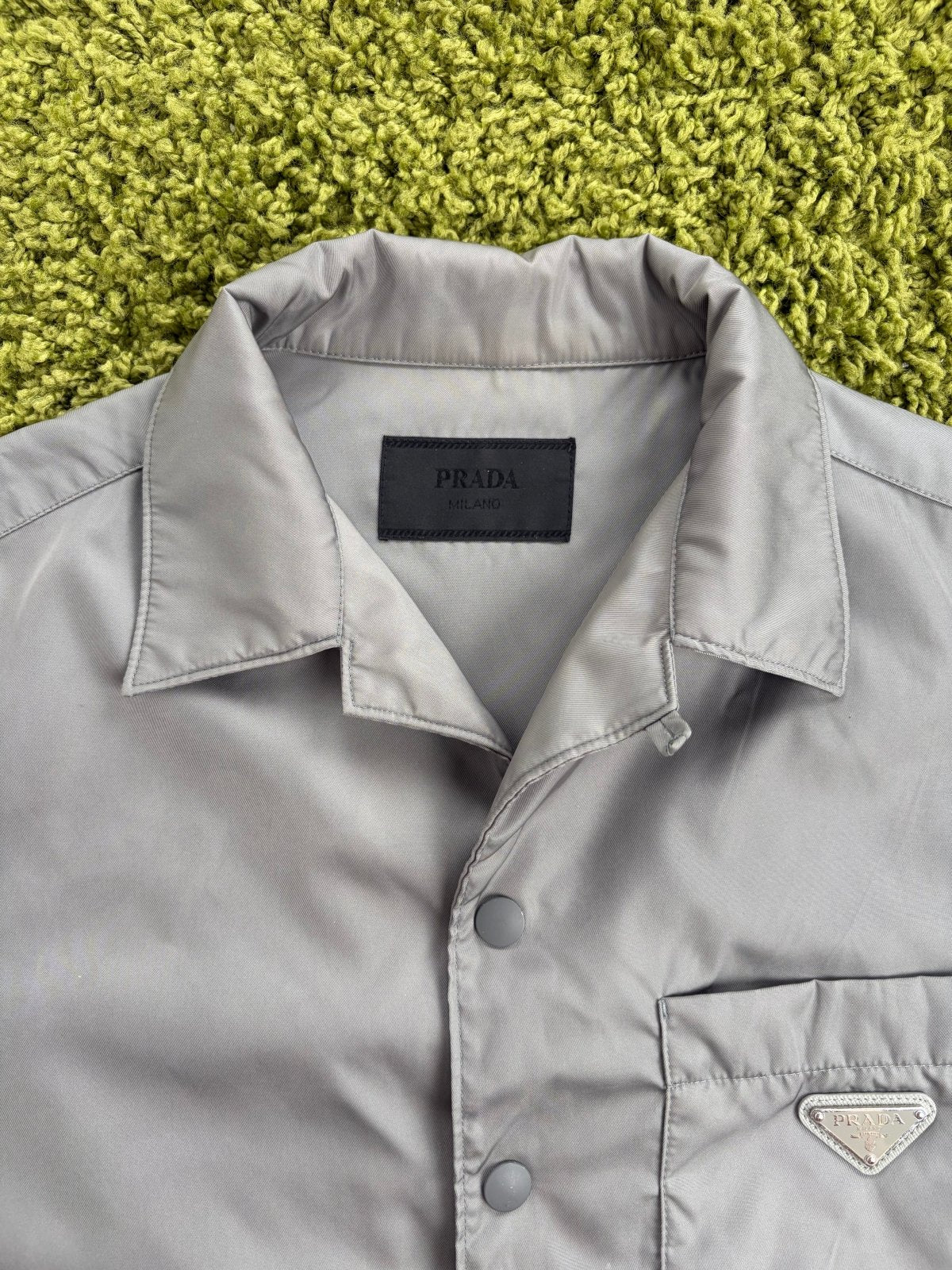 Camicia Prada In Re-Nylon grigio L - Second Hand Di Fiore