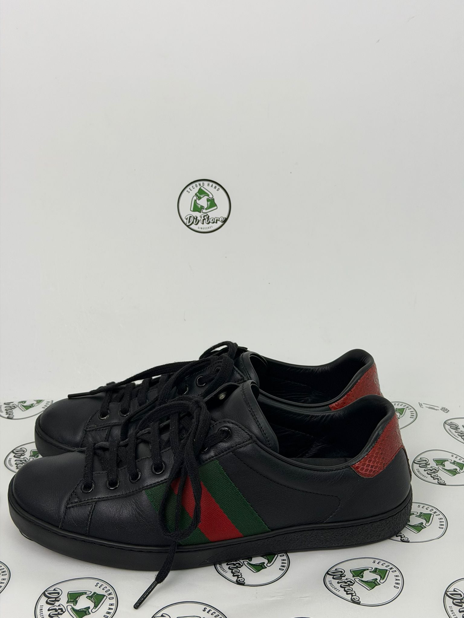 Gucci ace Size 6=40 veste 40.5 nere verdi e rosse