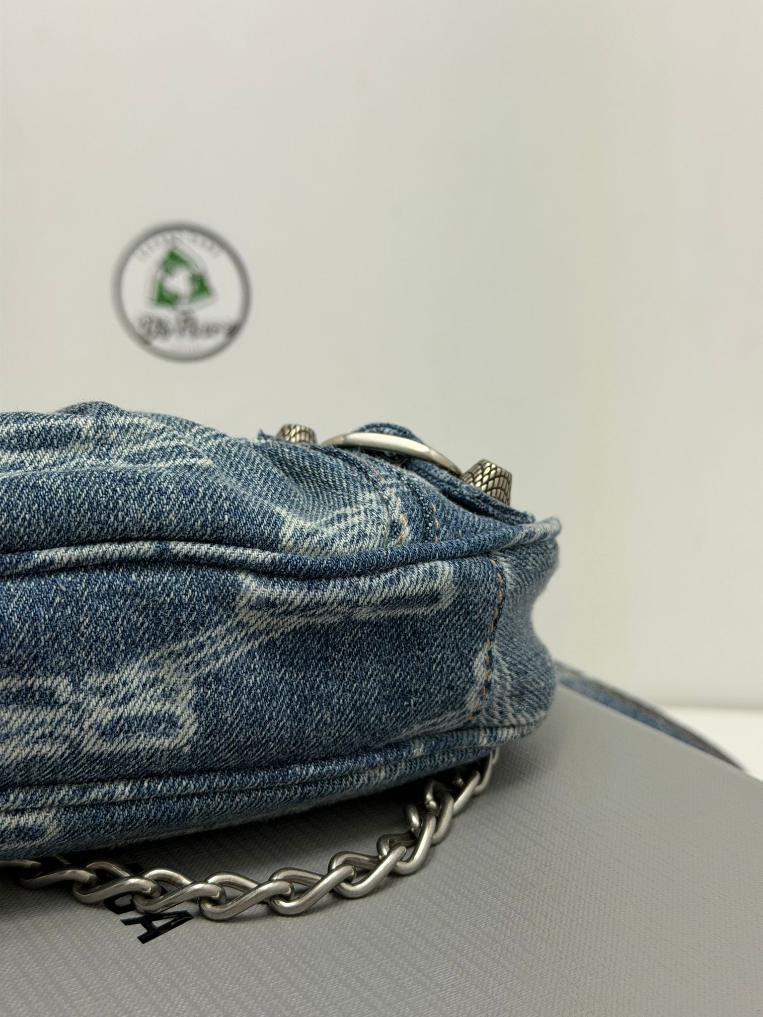 balenciaga le cagole mini BB denim blu