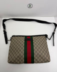 borsa Gucci marrone verde e rosso