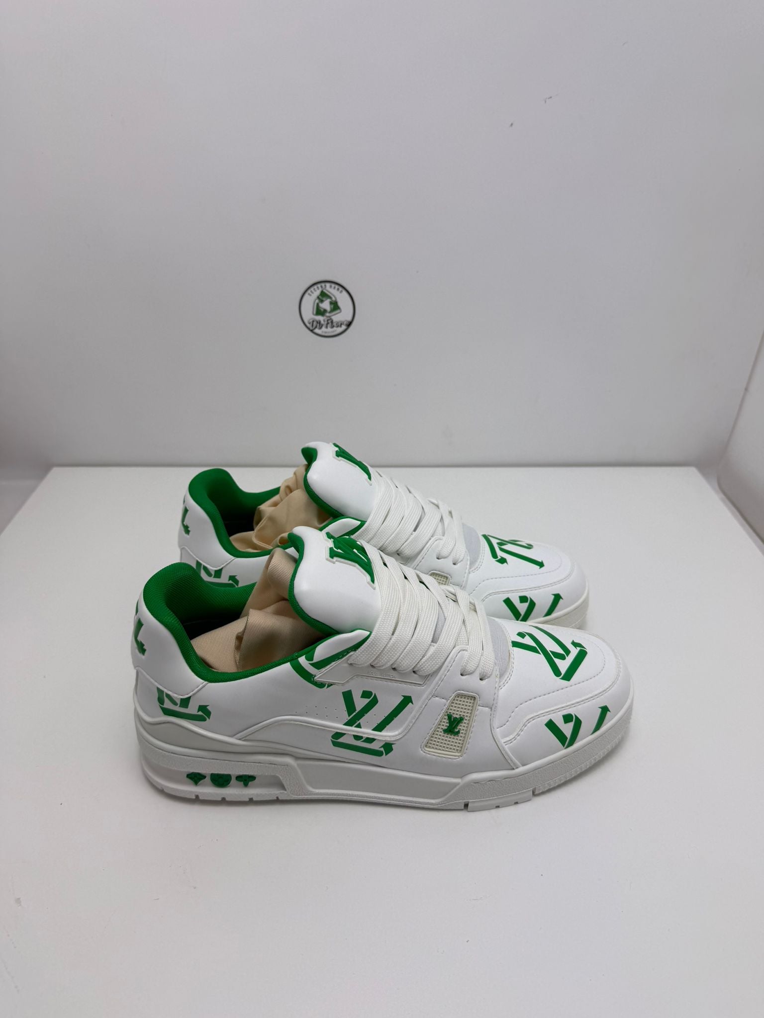 Louis Vuitton trainer bianca e verde