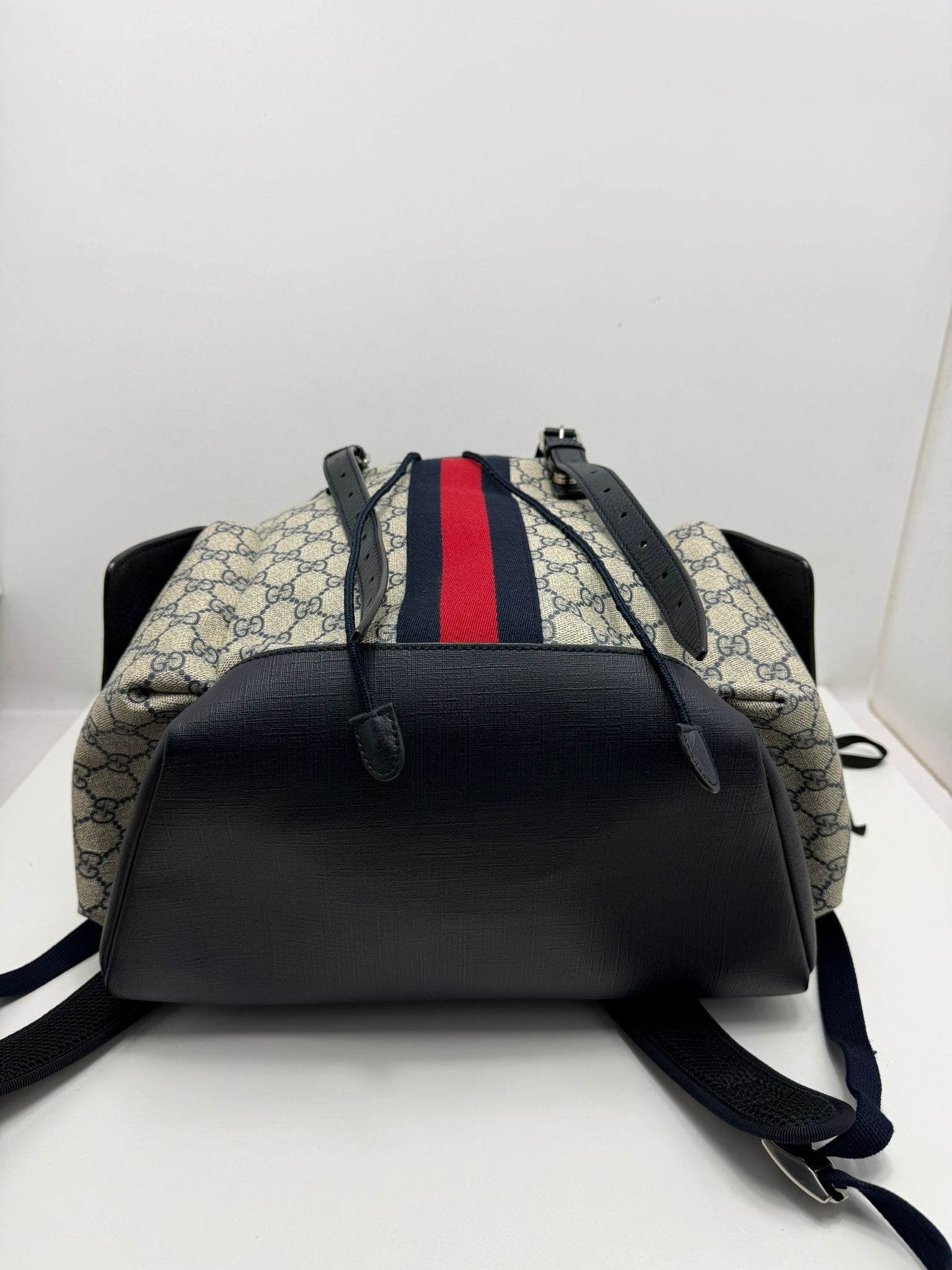 zaino Gucci beige rosso e blu