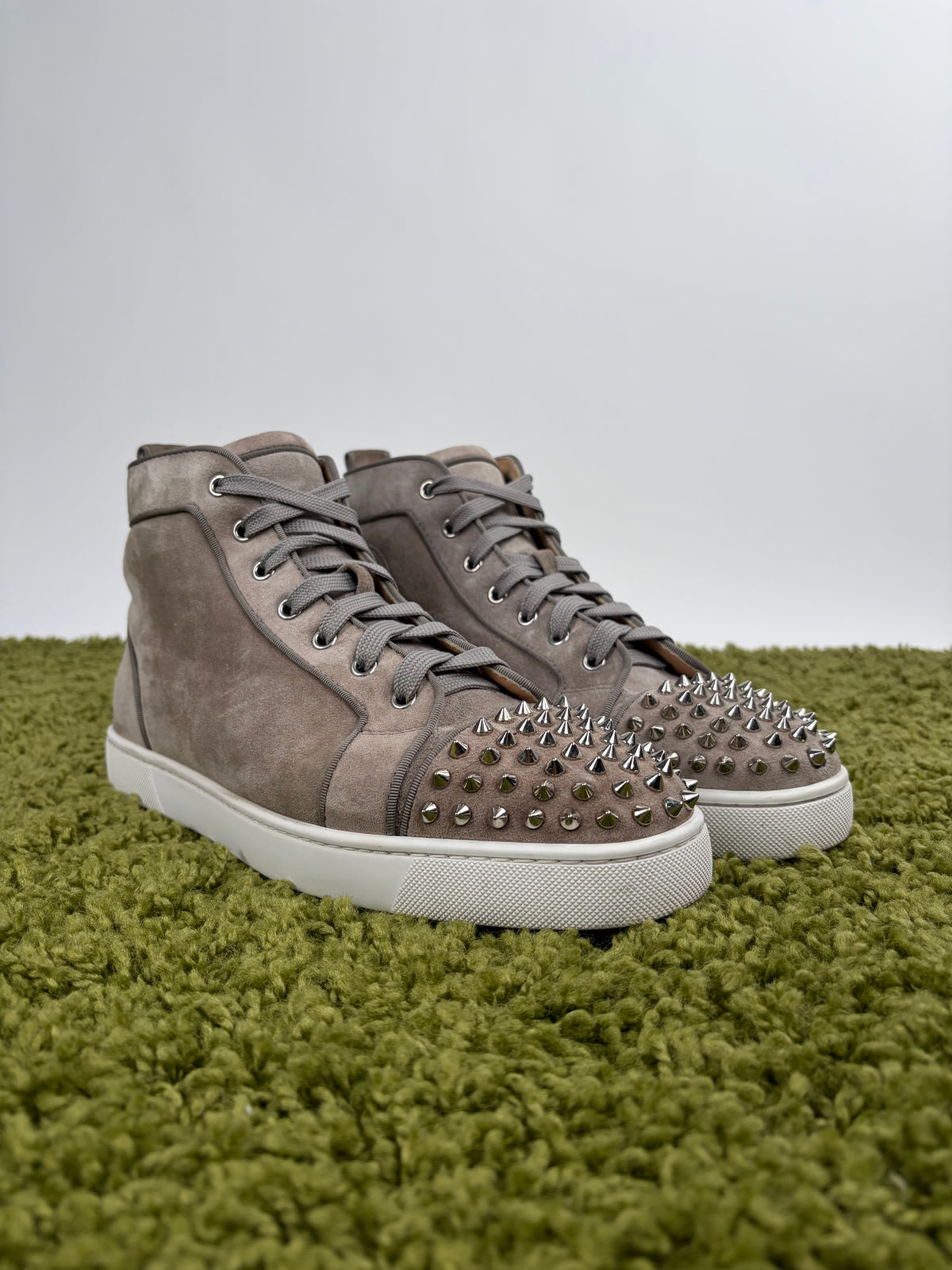 Christian Louboutin Spikes High Grigia 43.5 - Second Hand Di Fiore