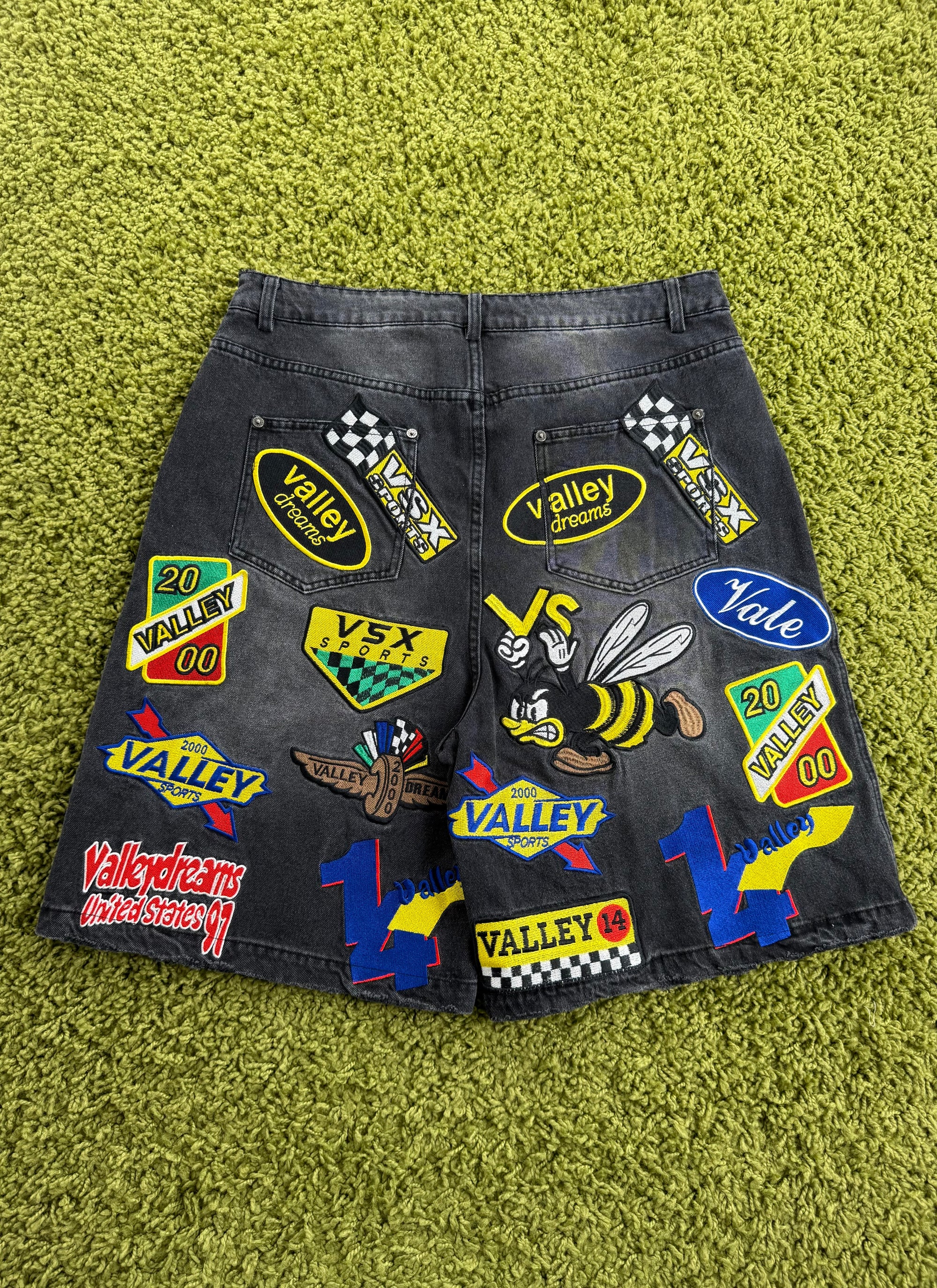 Pantaloncino Jorts Passport Valley Dreams In Denim Nero Multicolor 32
