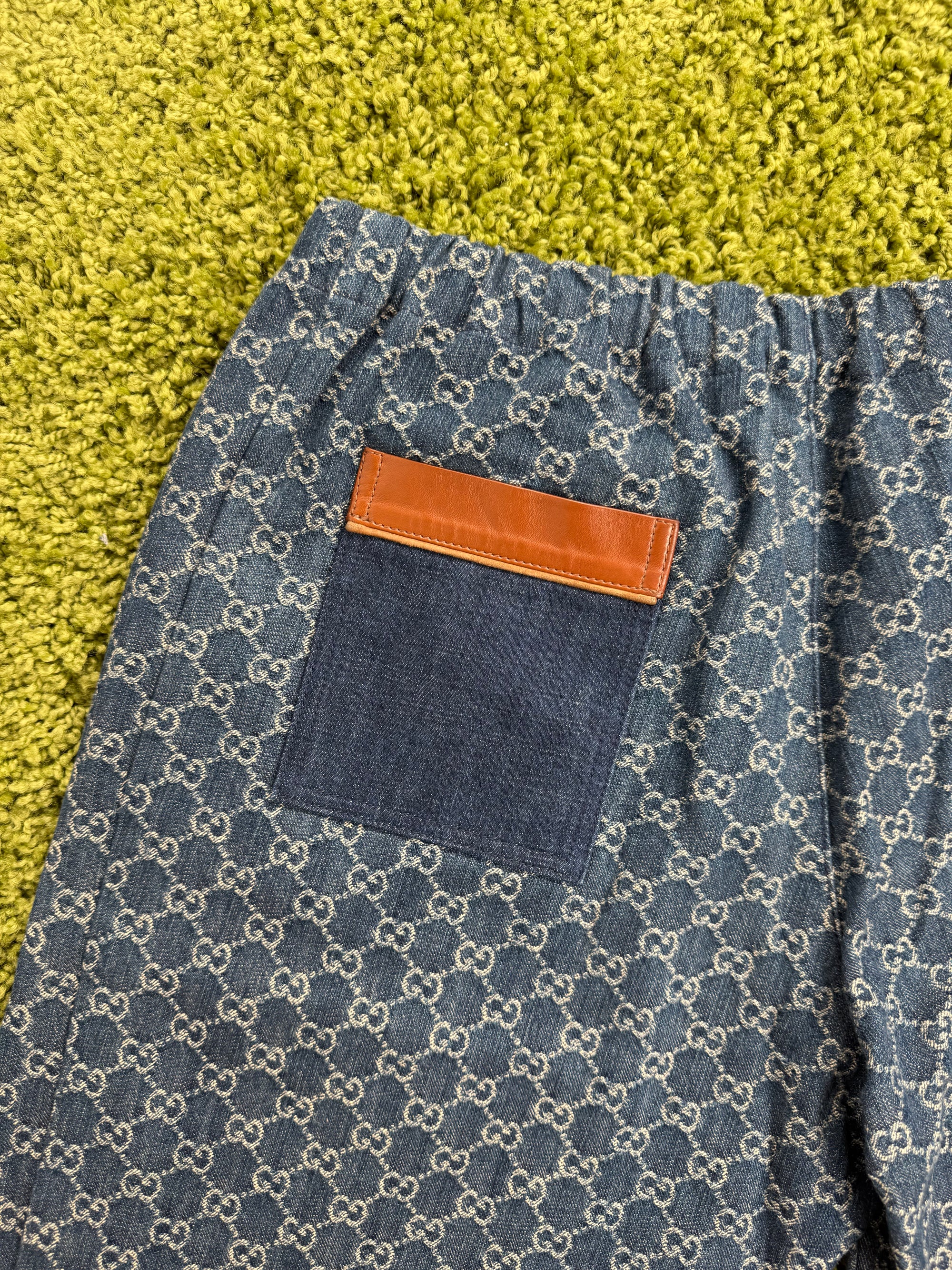 Pantaloncino In denim Gucci Blu Monogram XL