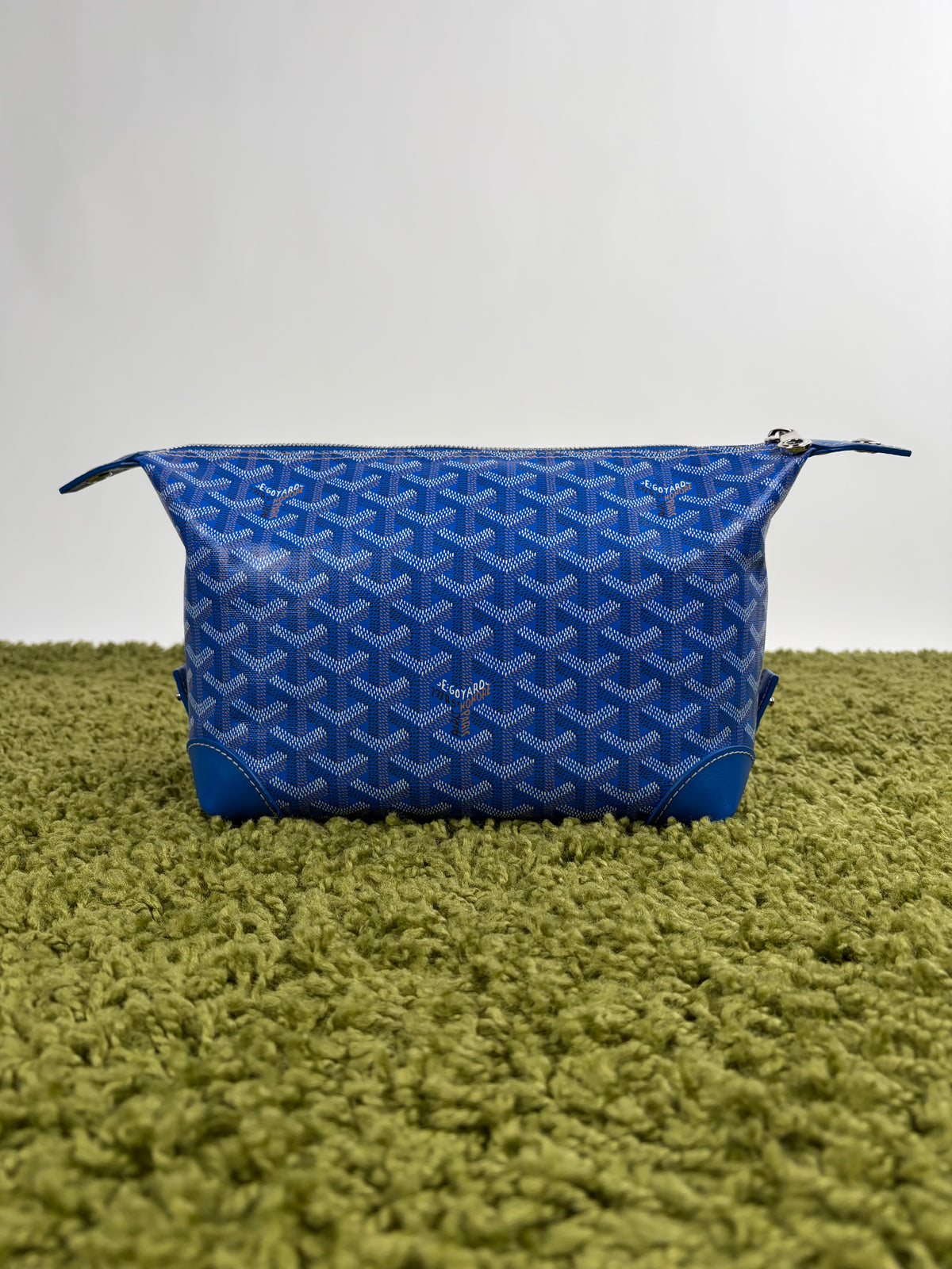 Beauty Case Boeing Goyard in tela Goyardine Blu