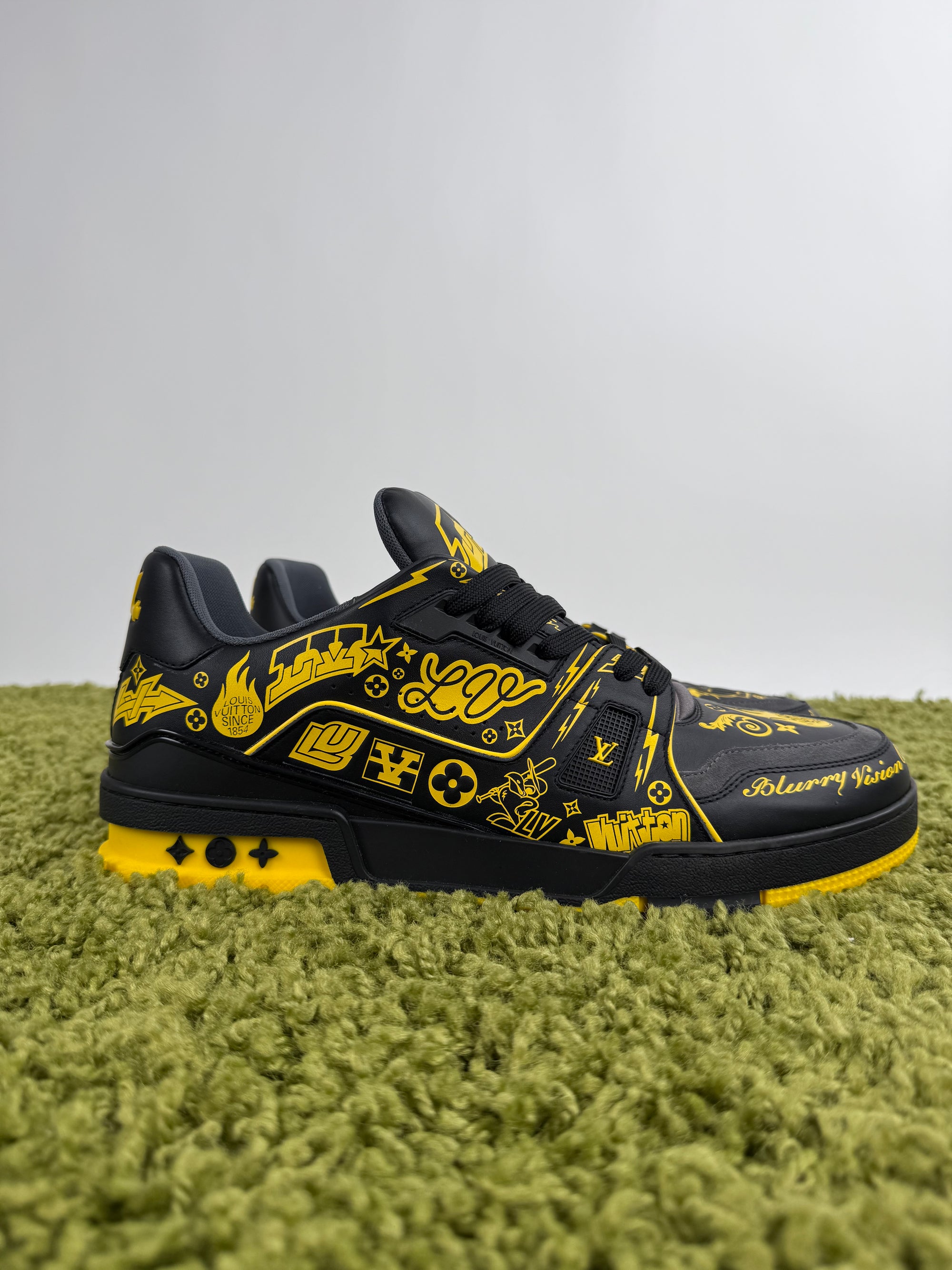 Louis Vuitton Trainer Nero Gialla 11