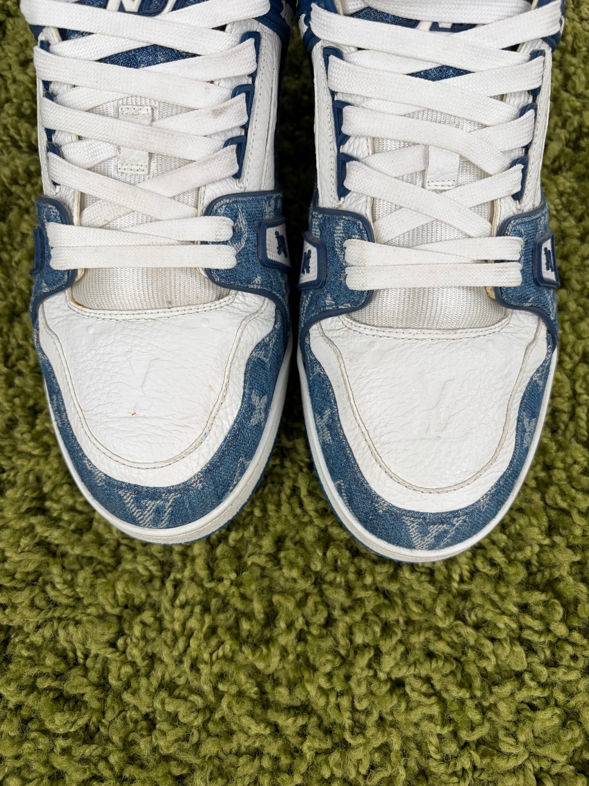 Louis Vuitton Trainer In Denim Blu 7.5 - Second Hand Di Fiore
