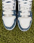 Louis Vuitton Trainer In Denim Blu 7.5