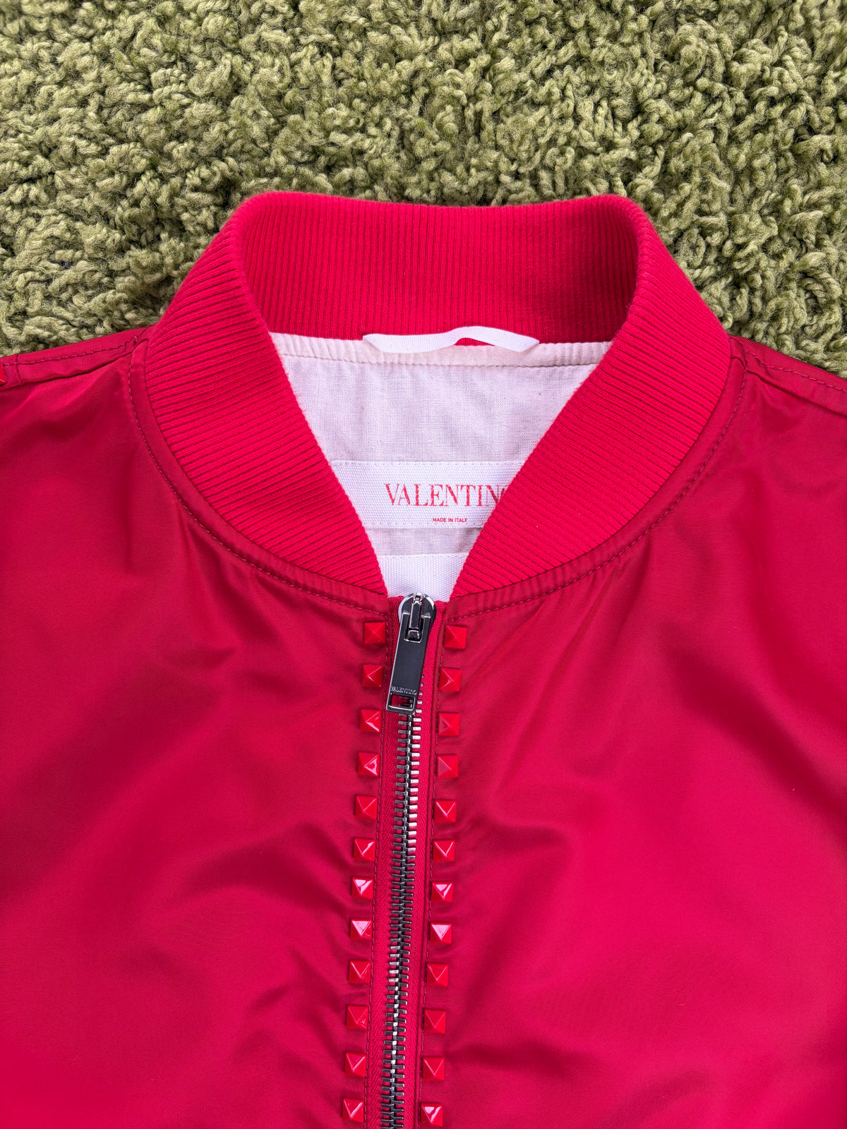 Bomber Valentino Garavani in Nylon Rosso 50
