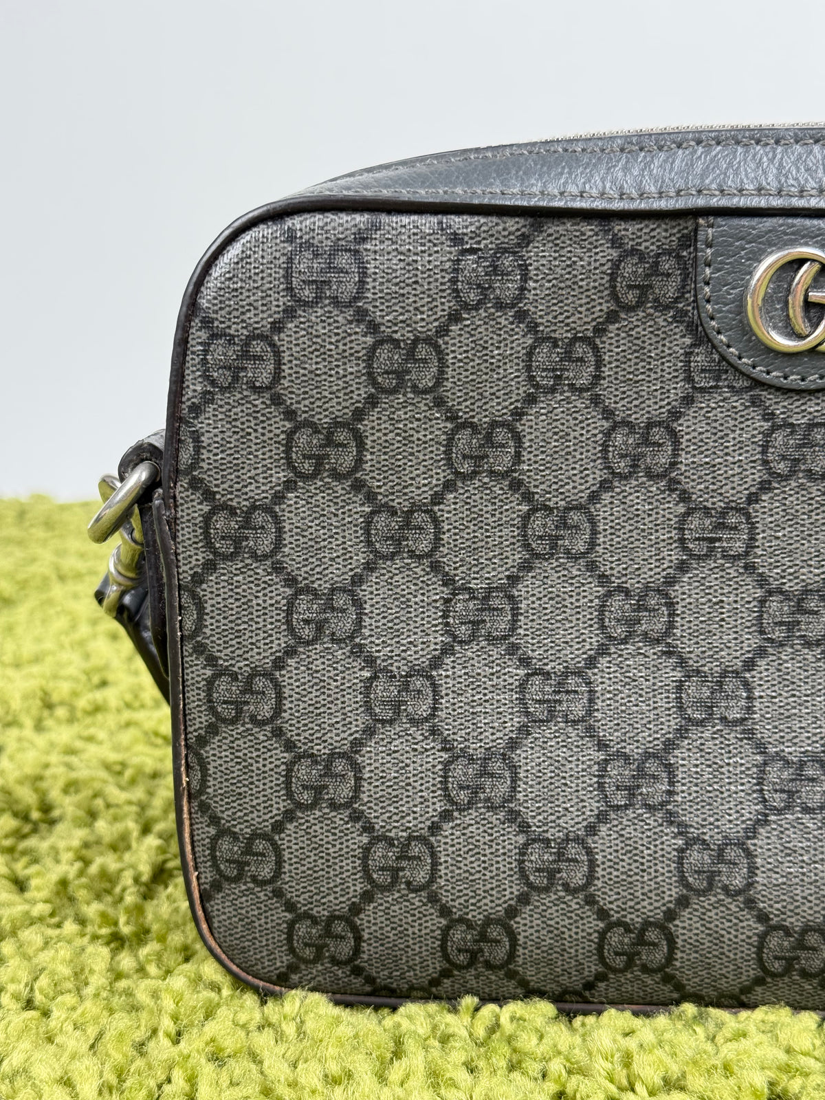 Borsa a tracolla Ophidia Gucci Monogram Verde