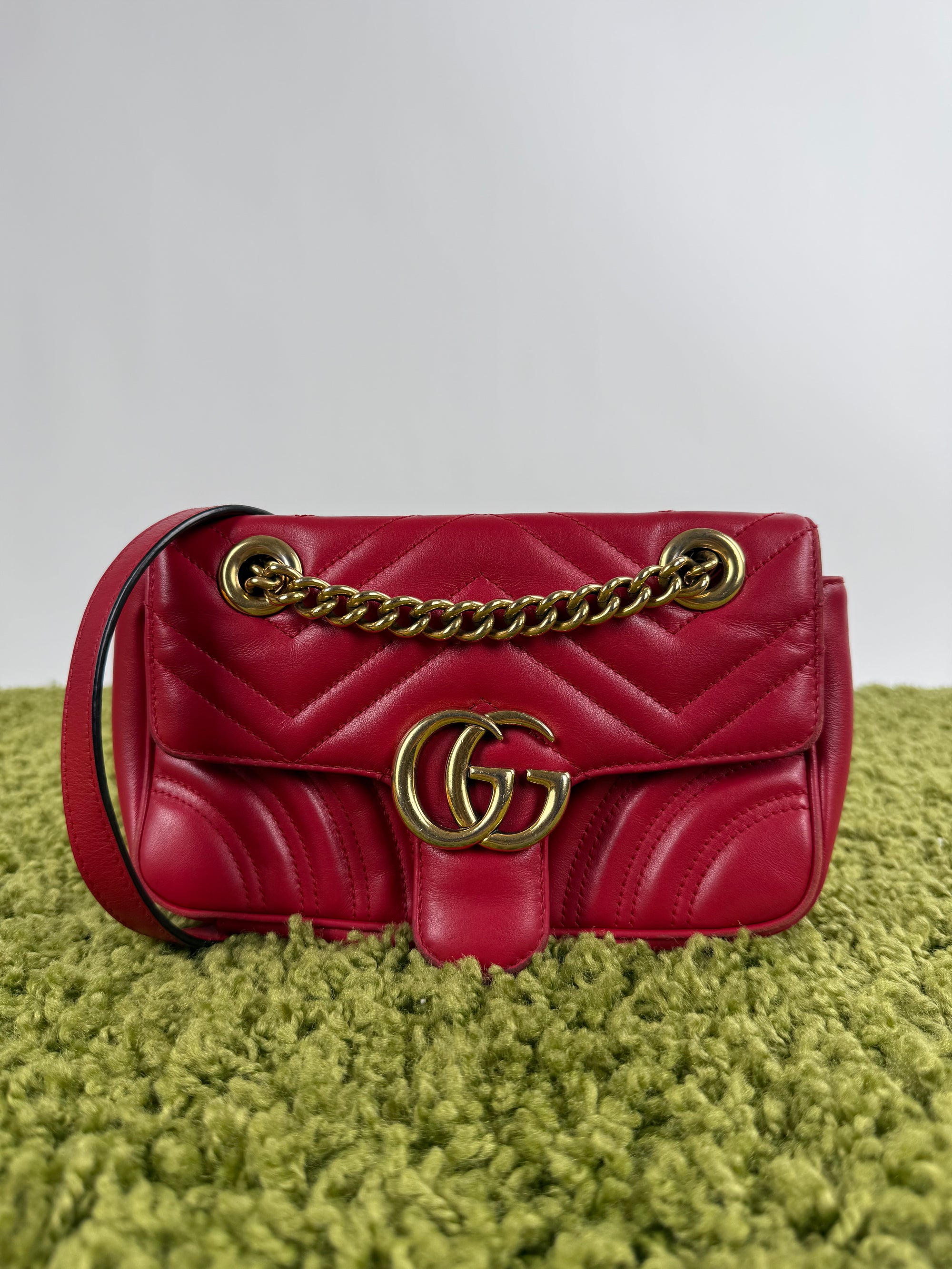 Borsa Pearly Marmont Flap a tracolla Gucci Rossa