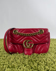 Borsa Pearly Marmont Flap a tracolla Gucci Rossa