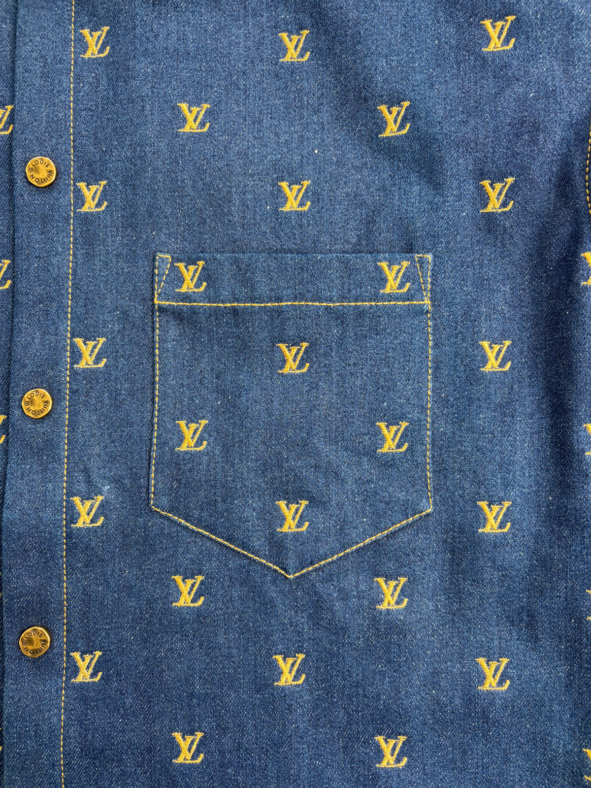 Camicia Louis Vuitton In Denim Blu S