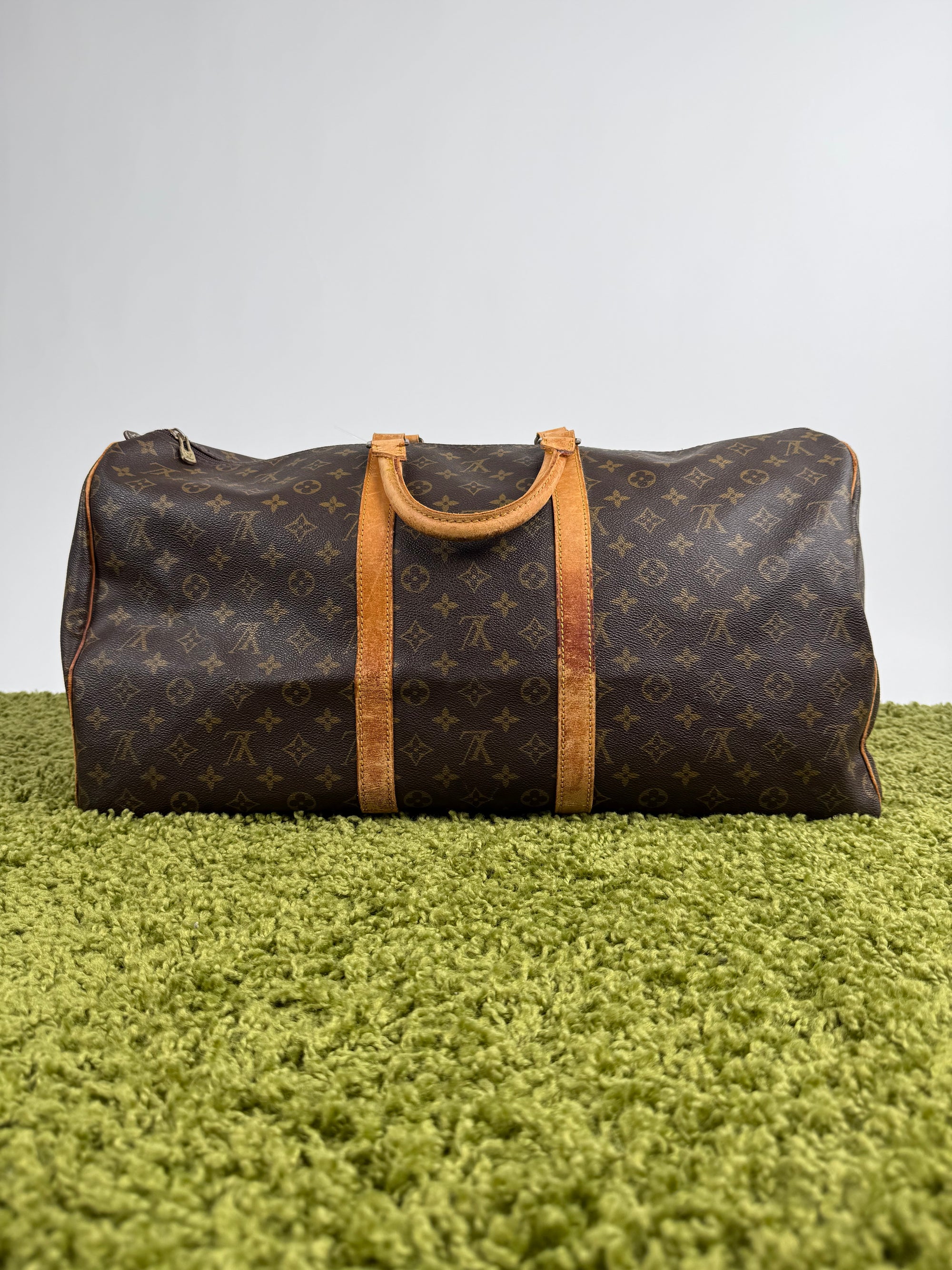 Borsone Keepall Louis Vuitton 55 vintage Marrone