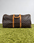 Borsone Keepall Louis Vuitton 55 vintage Marrone