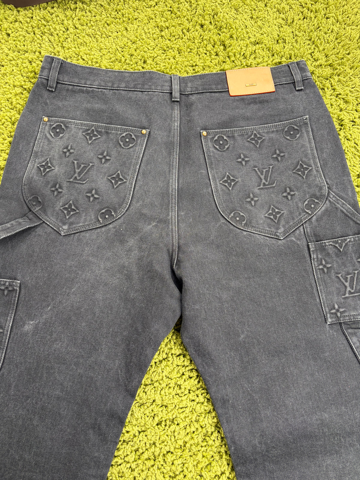 Jeans Louis Vuitton Carpenter in Denim Nero 36