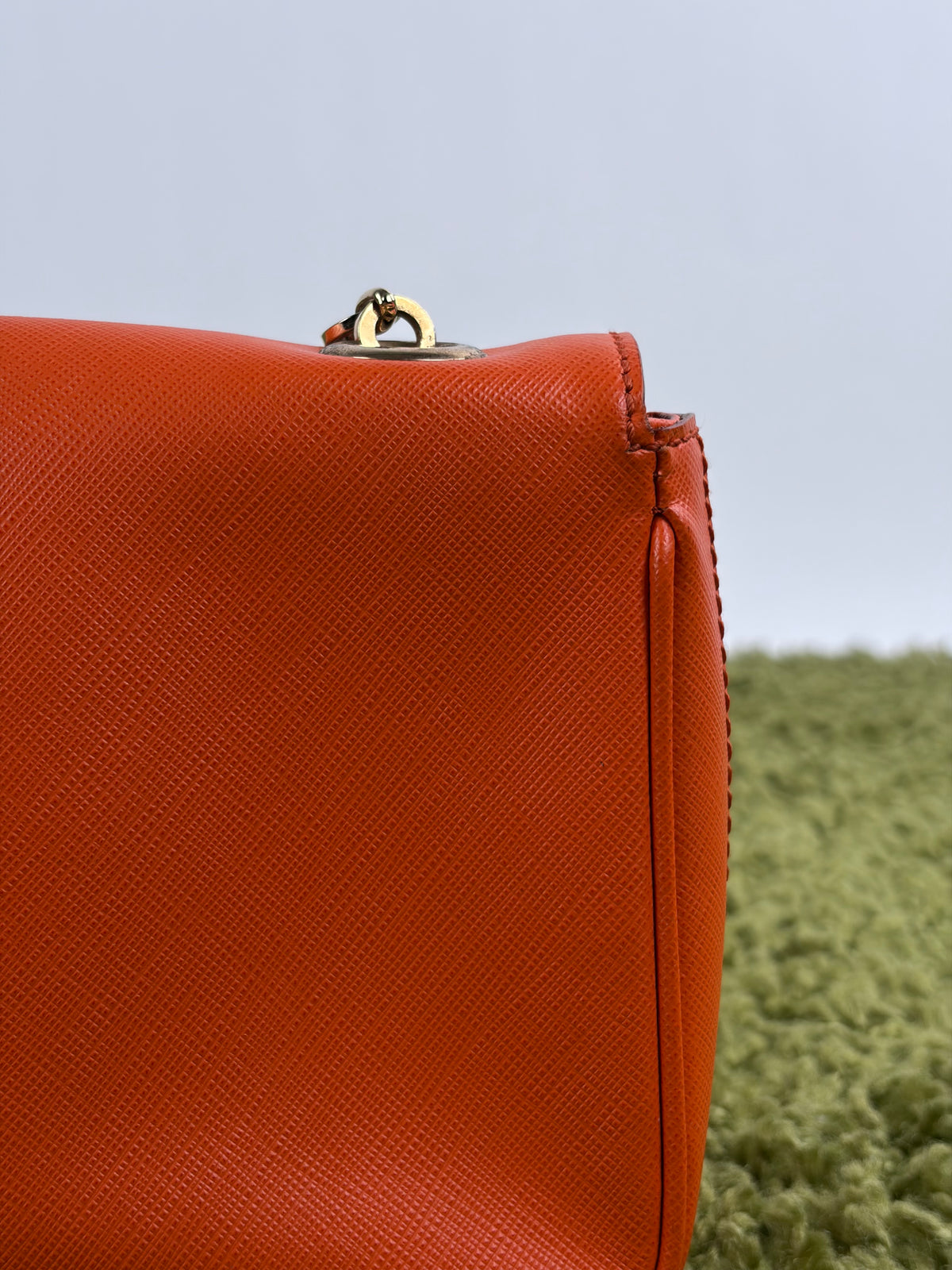 Borsa Ferragamo Gancini Chain Arancione