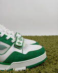 Louis Vuitton Trainer Size 8.5=42.5 calza 43.5 bianche e verdi