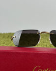 Occhiali da sole Cartier Decor C Classique nero con asta oro