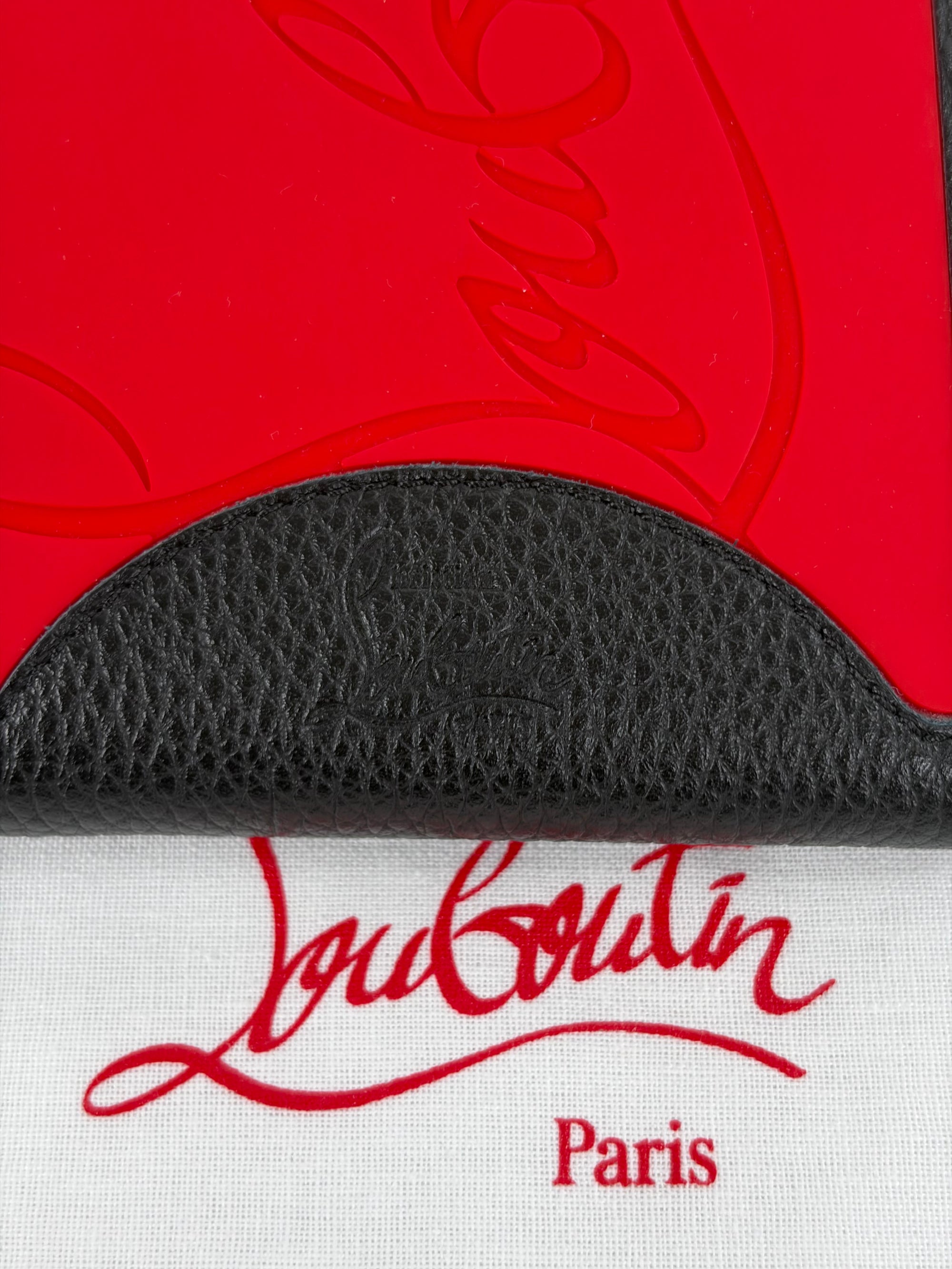 Portafoglio Louboutin nero e rosso