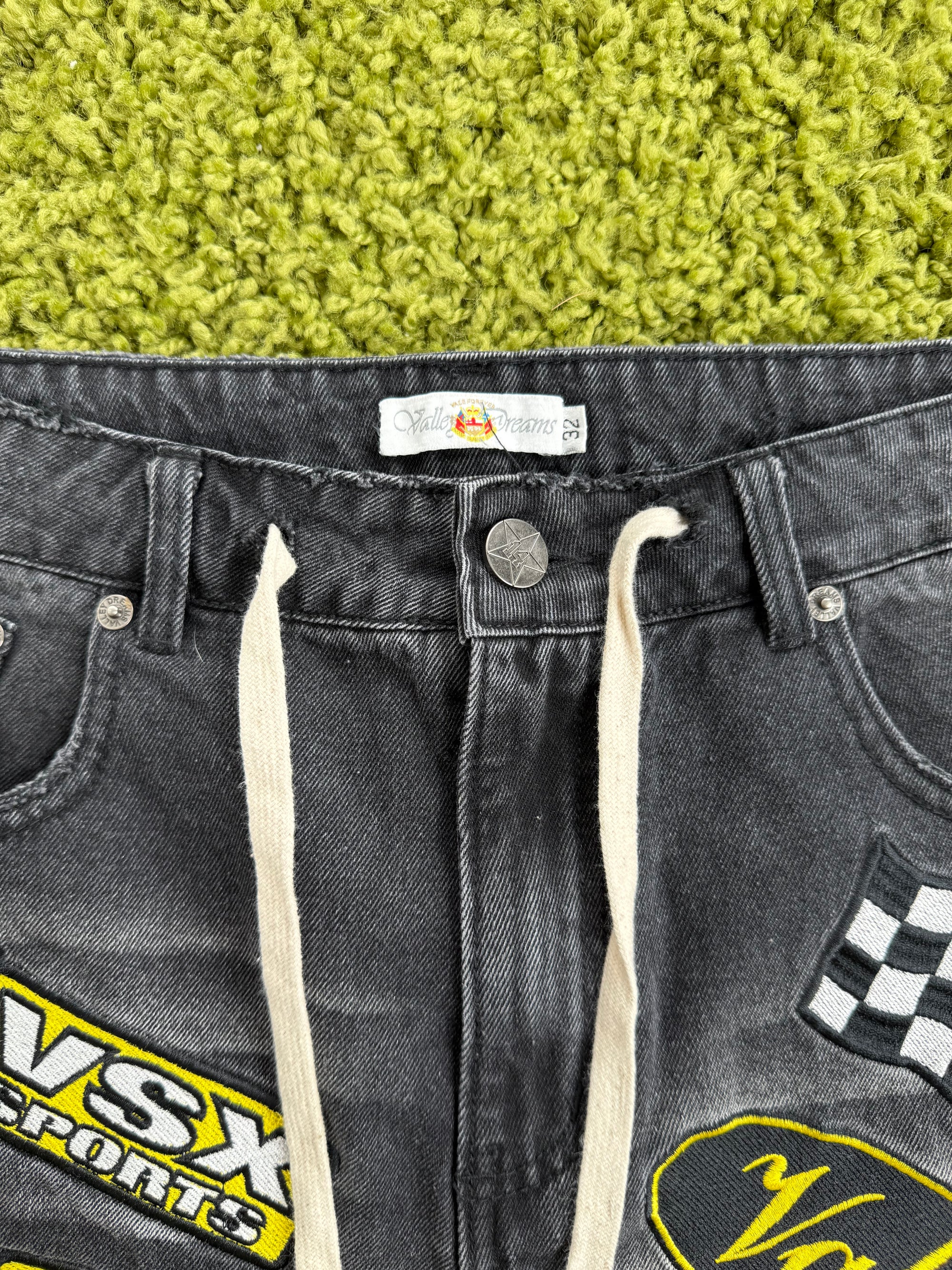 Pantaloncino Jorts Passport Valley Dreams In Denim Nero Multicolor 32