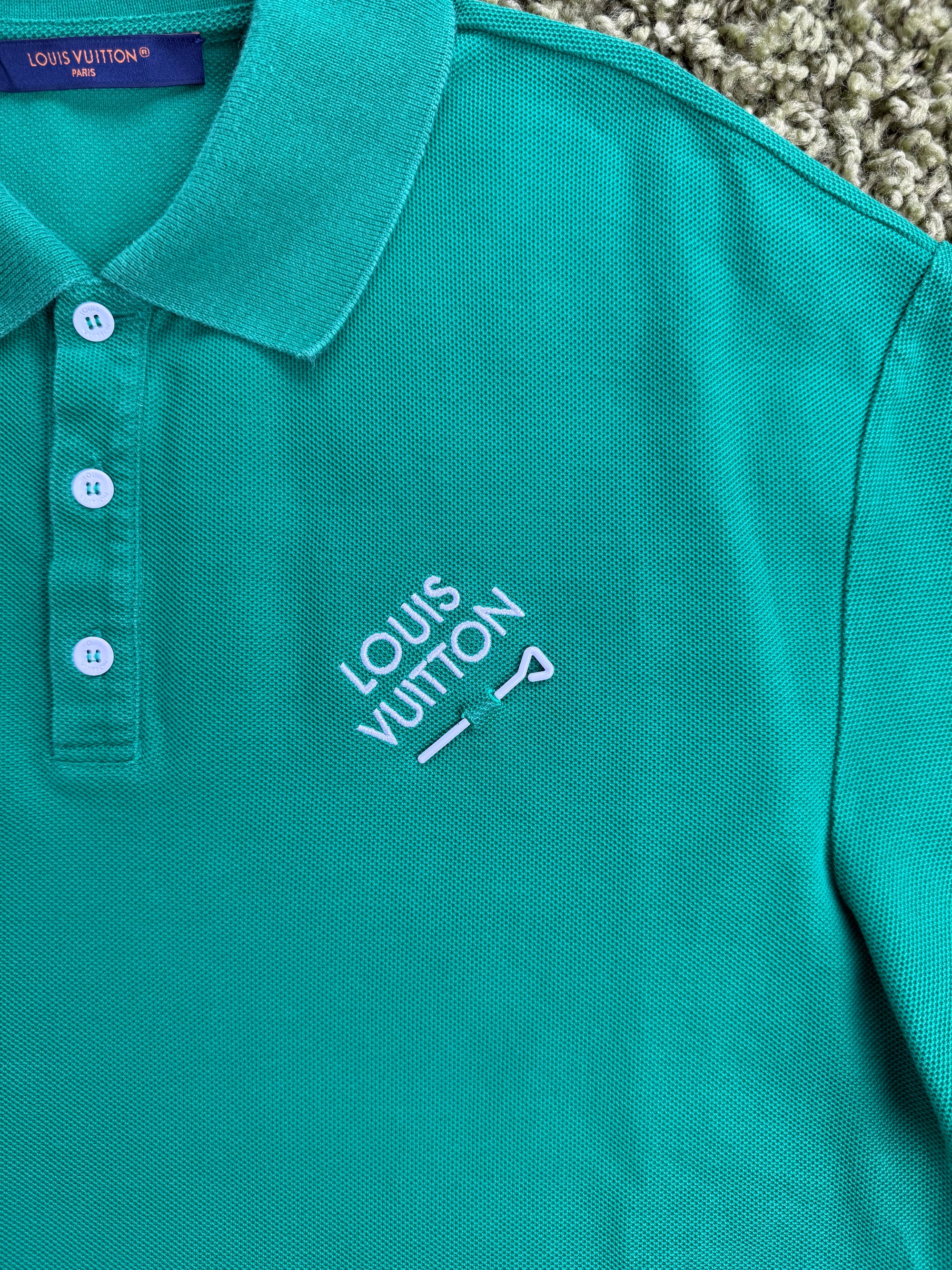 Polo Louis Vuitton Verde con spilla M
