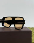 Occhiali Da sole TomFord Neri con lente gialla